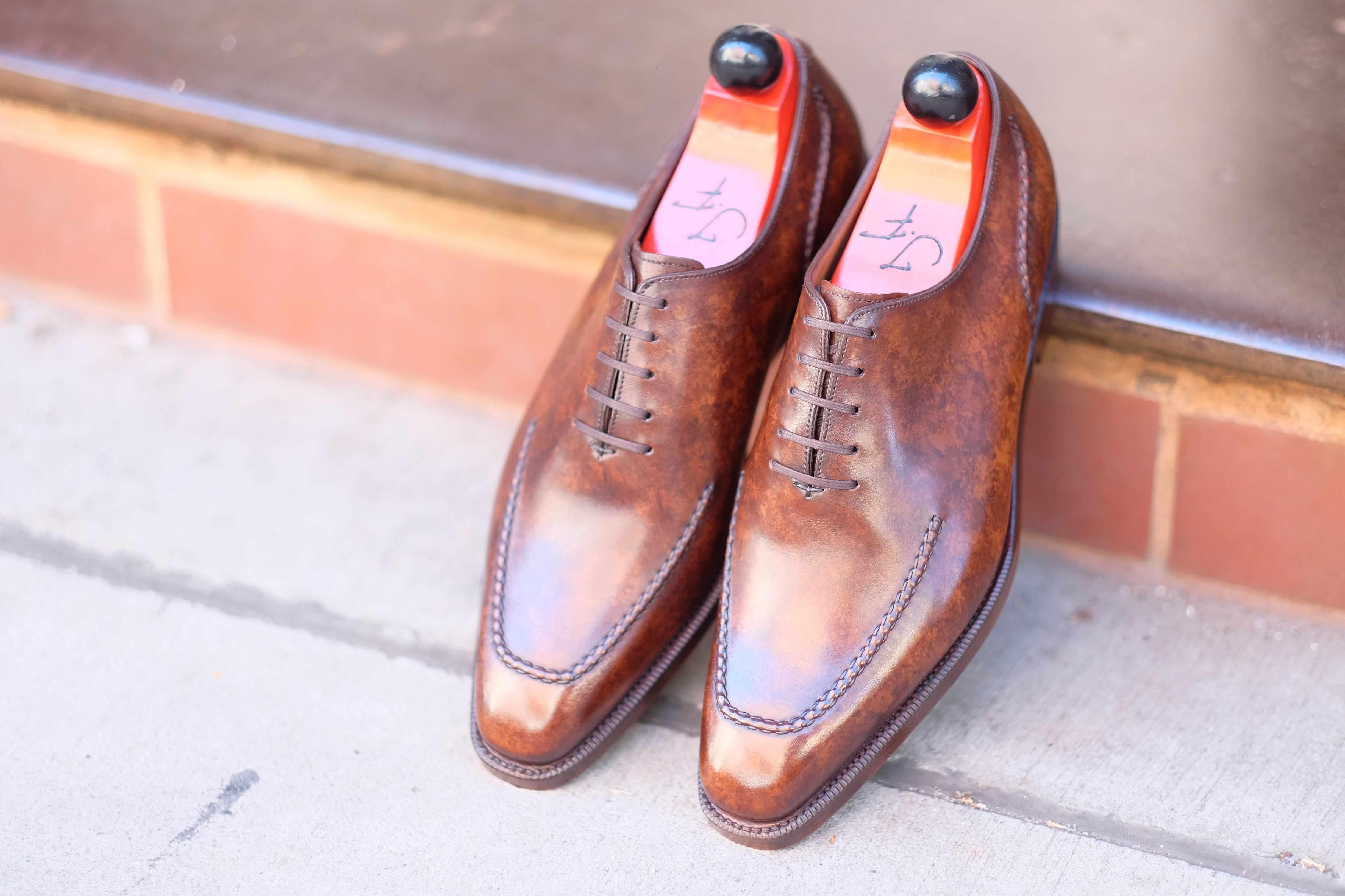 Whittier - Copper Marble Patina-Wholecut Oxfords-J.FitzPatrick Footwear