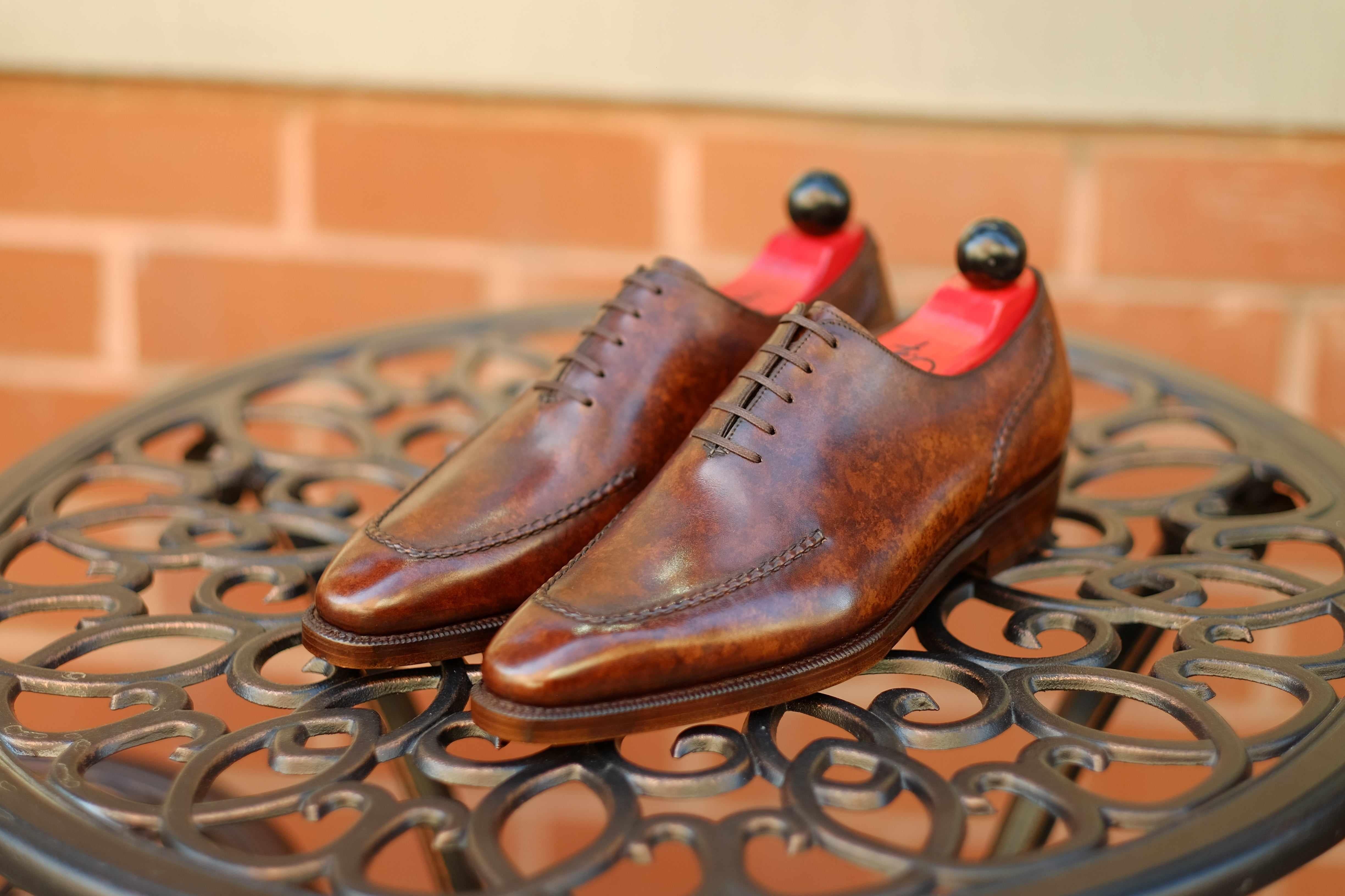 Whittier - Copper Marble Patina-Wholecut Oxfords-J.FitzPatrick Footwear