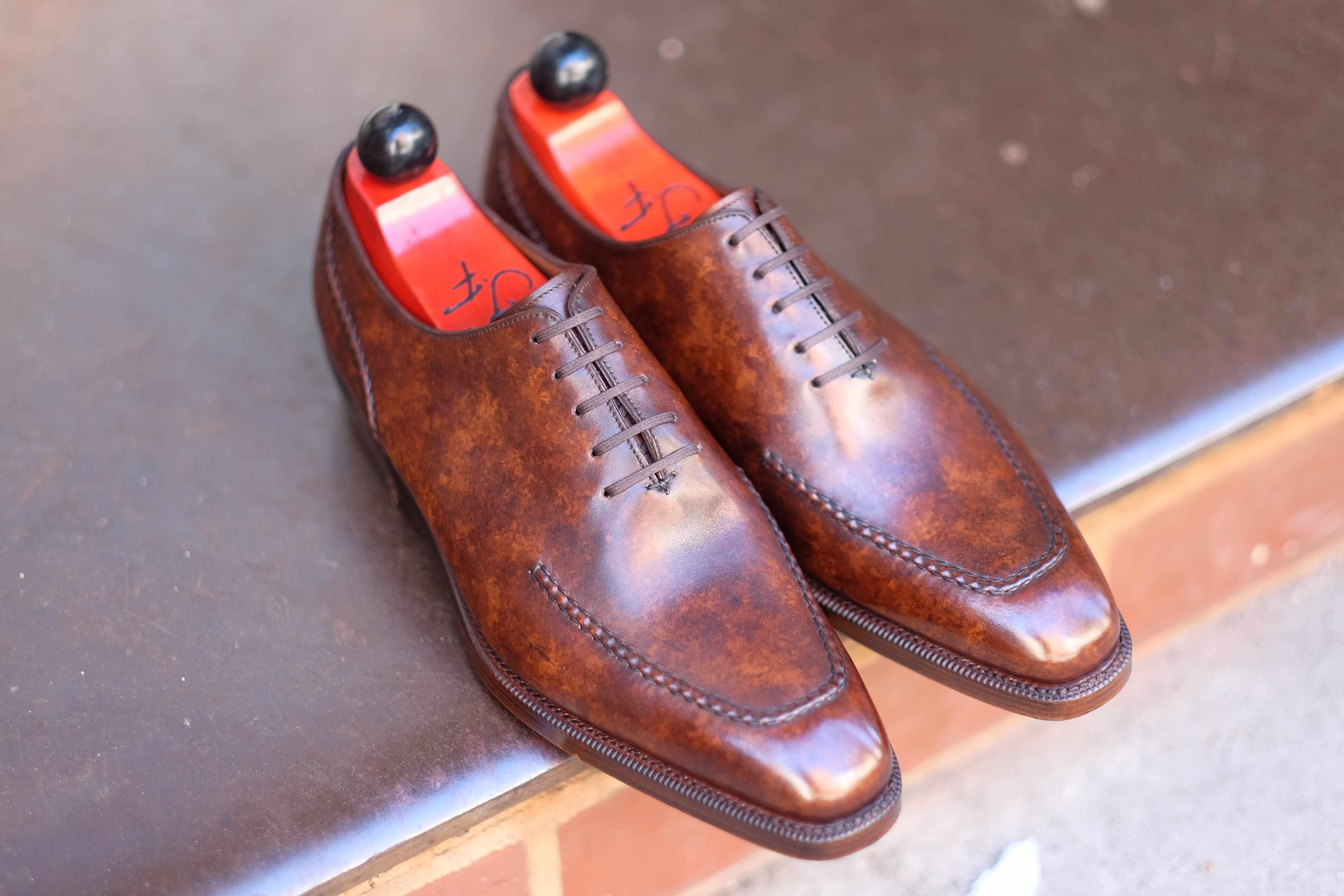 Whittier - Copper Marble Patina-Wholecut Oxfords-J.FitzPatrick Footwear
