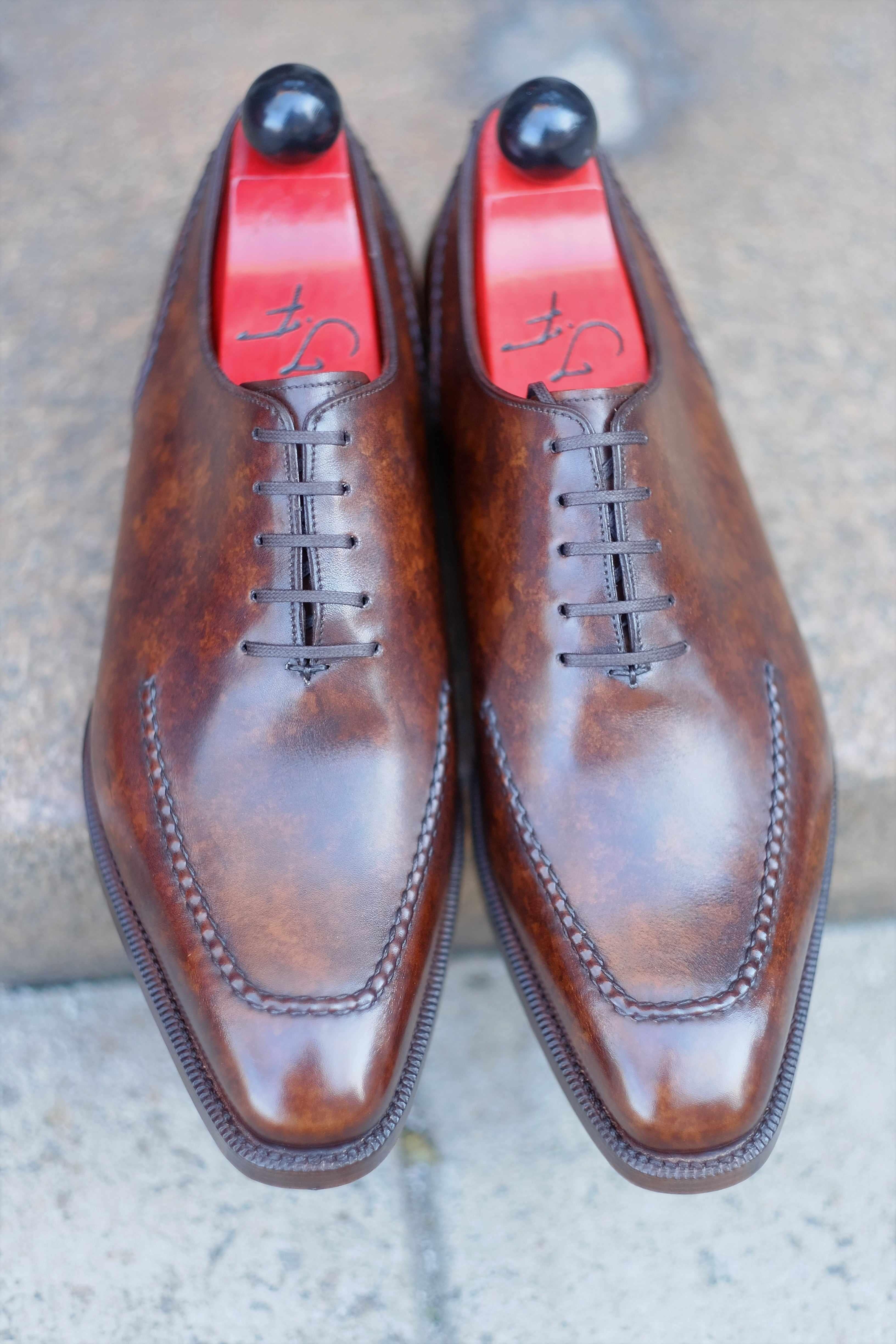 Whittier - Copper Marble Patina-Wholecut Oxfords-J.FitzPatrick Footwear