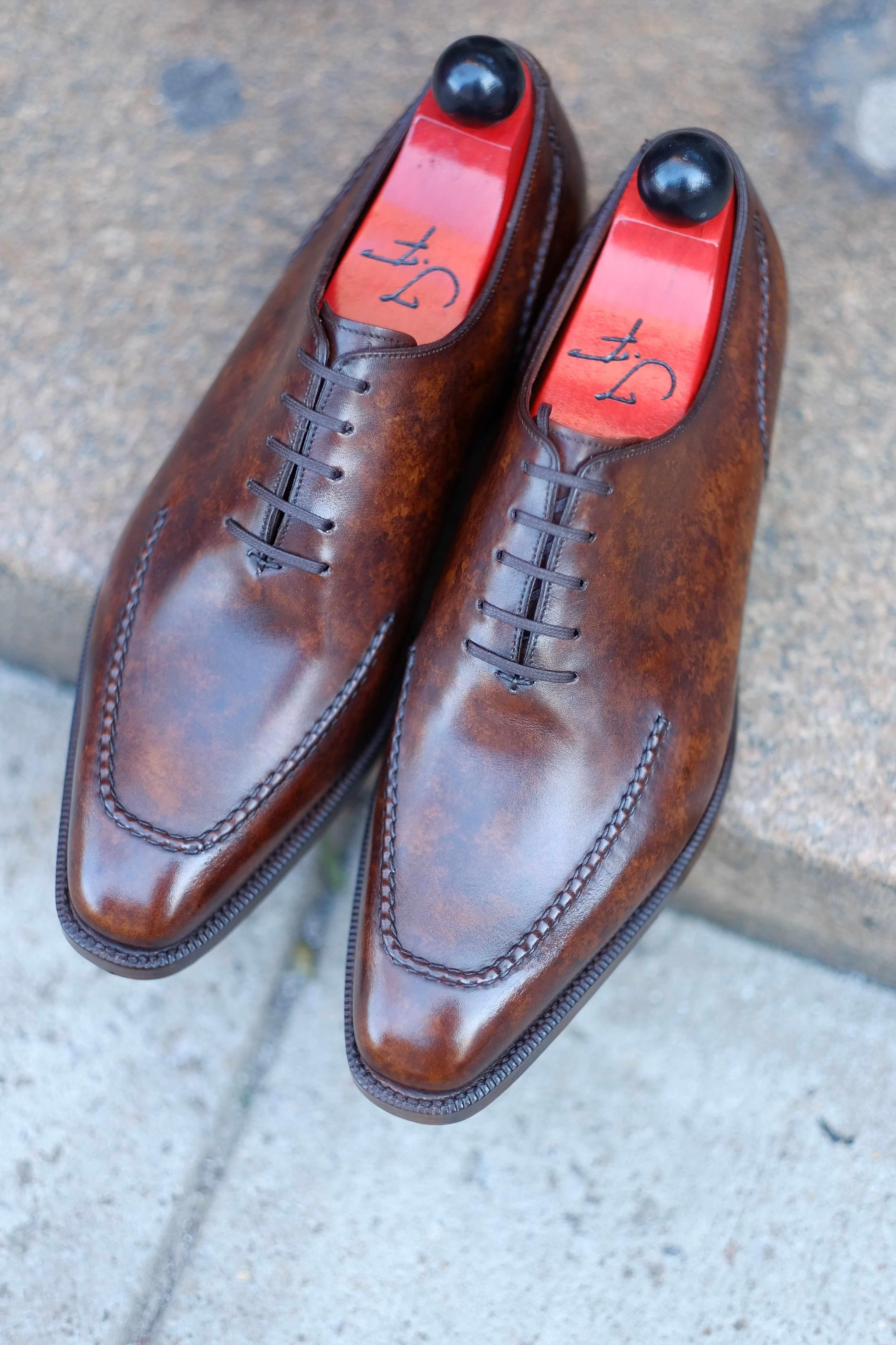 Whittier - Copper Marble Patina-Wholecut Oxfords-J.FitzPatrick Footwear