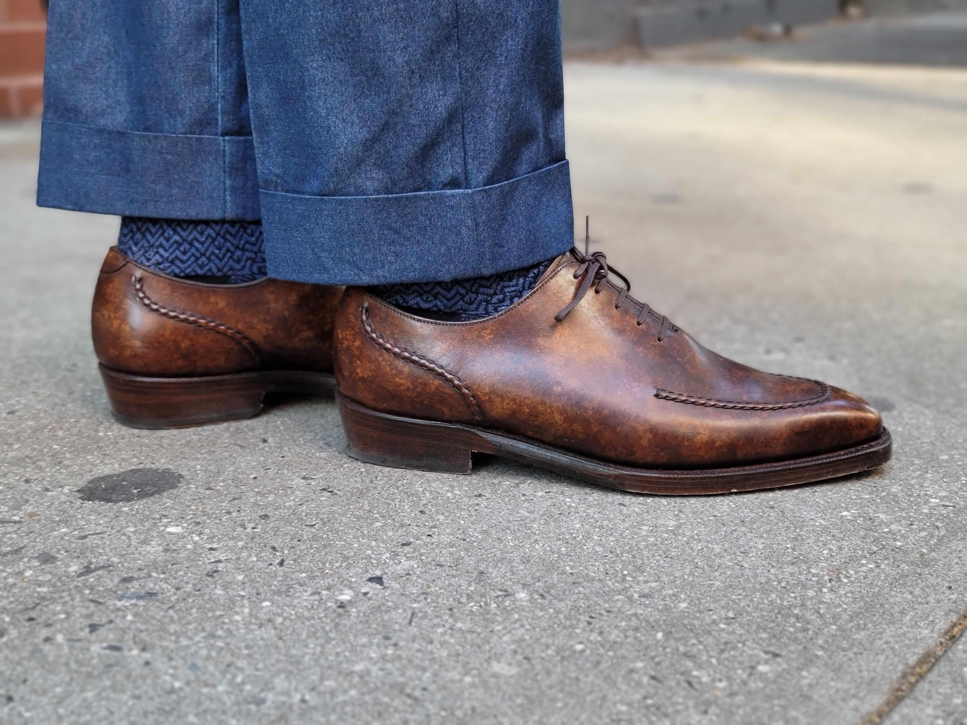 Whittier - Copper Marble Patina-Wholecut Oxfords-J.FitzPatrick Footwear