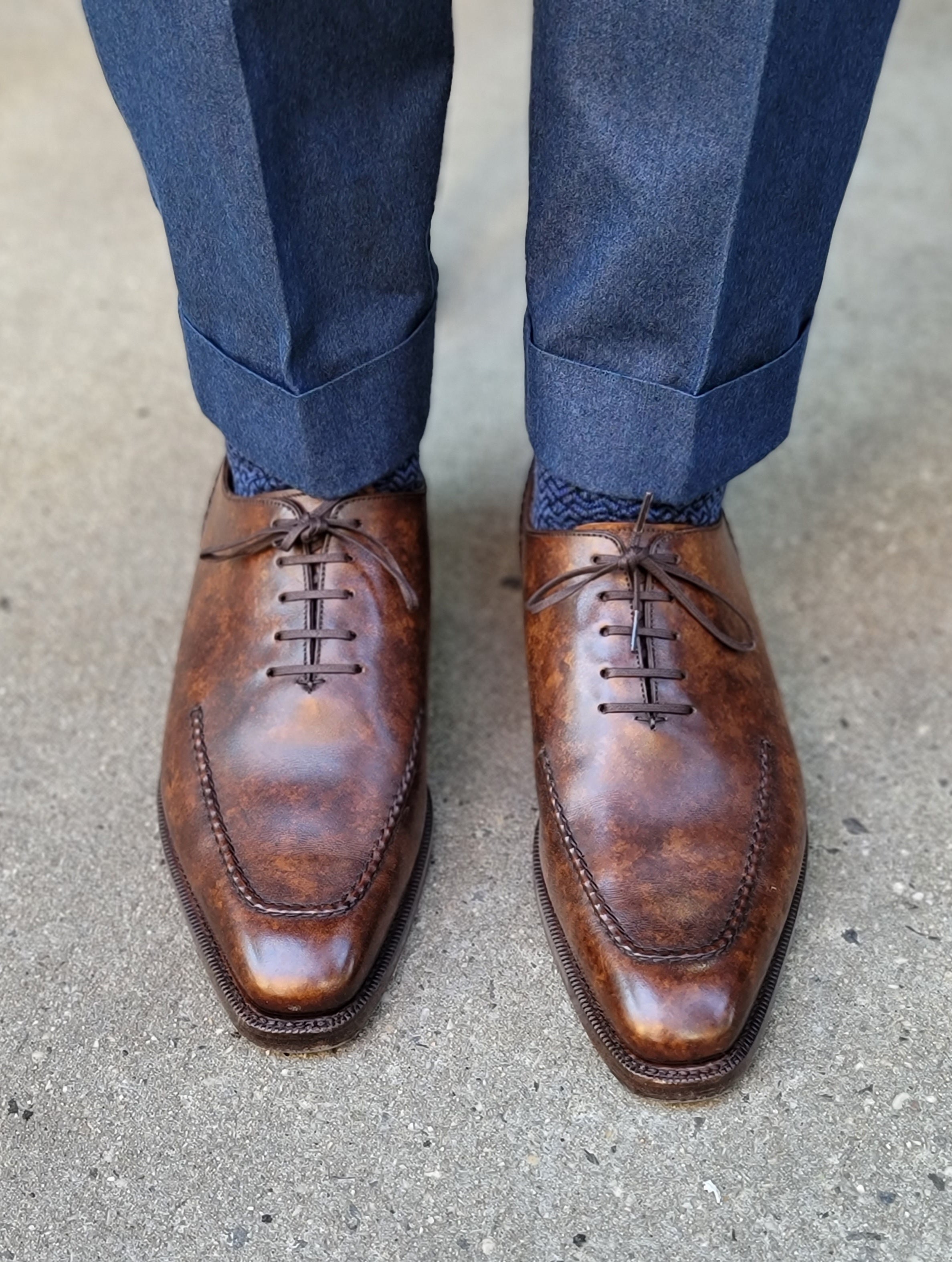 Whittier - Copper Marble Patina-Wholecut Oxfords-J.FitzPatrick Footwear