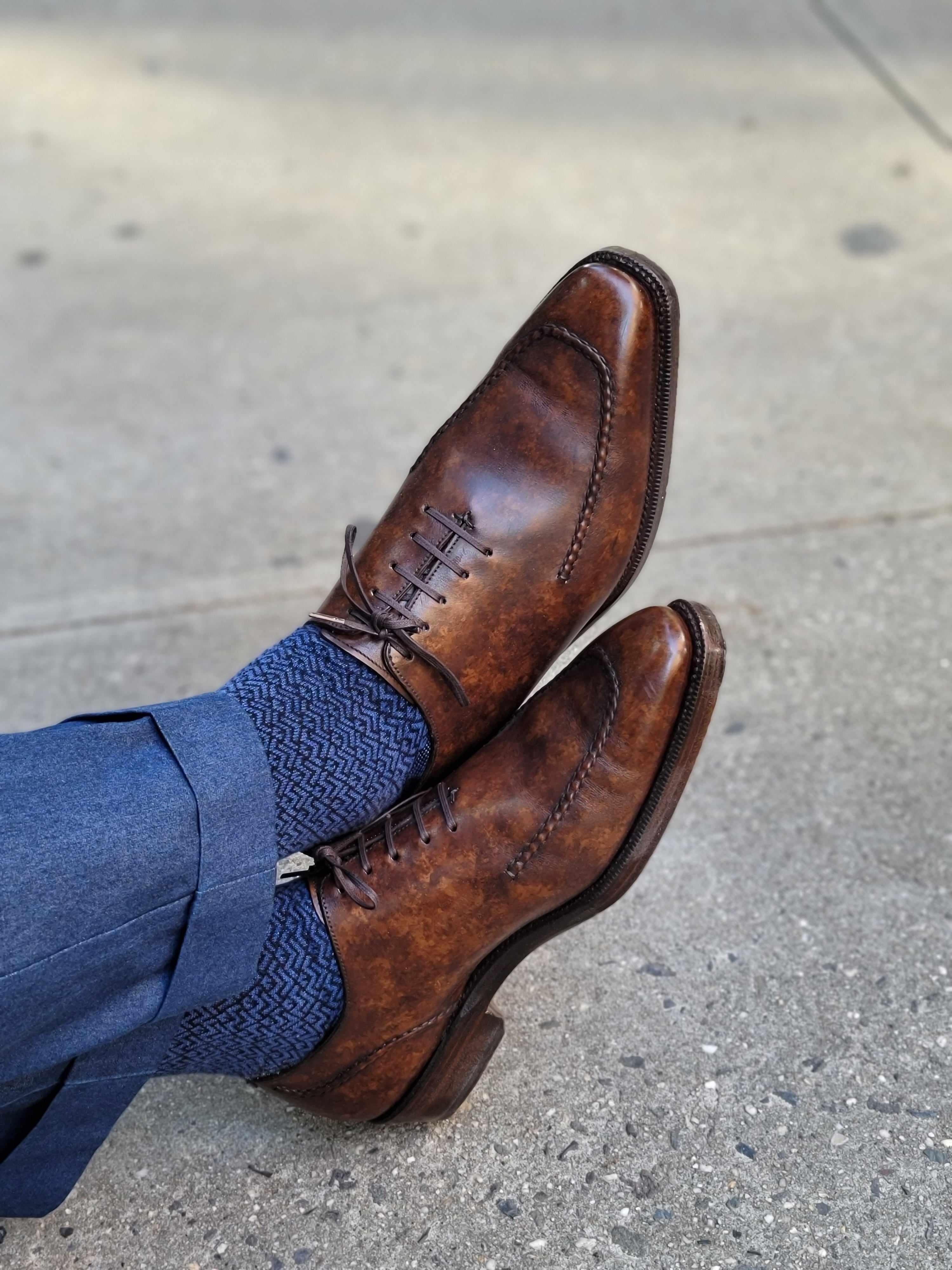 Whittier - Copper Marble Patina-Wholecut Oxfords-J.FitzPatrick Footwear