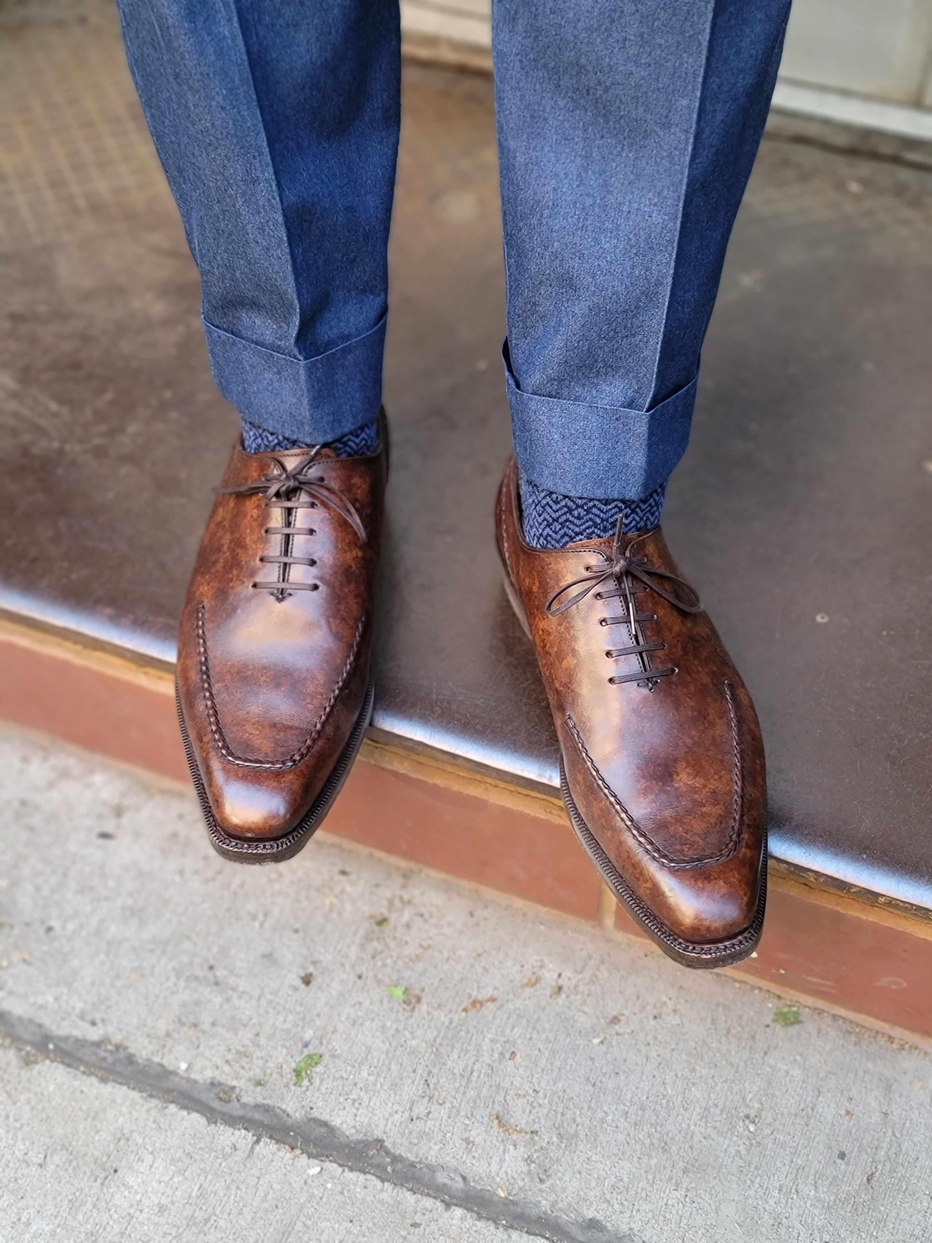 Whittier - Copper Marble Patina-Wholecut Oxfords-J.FitzPatrick Footwear