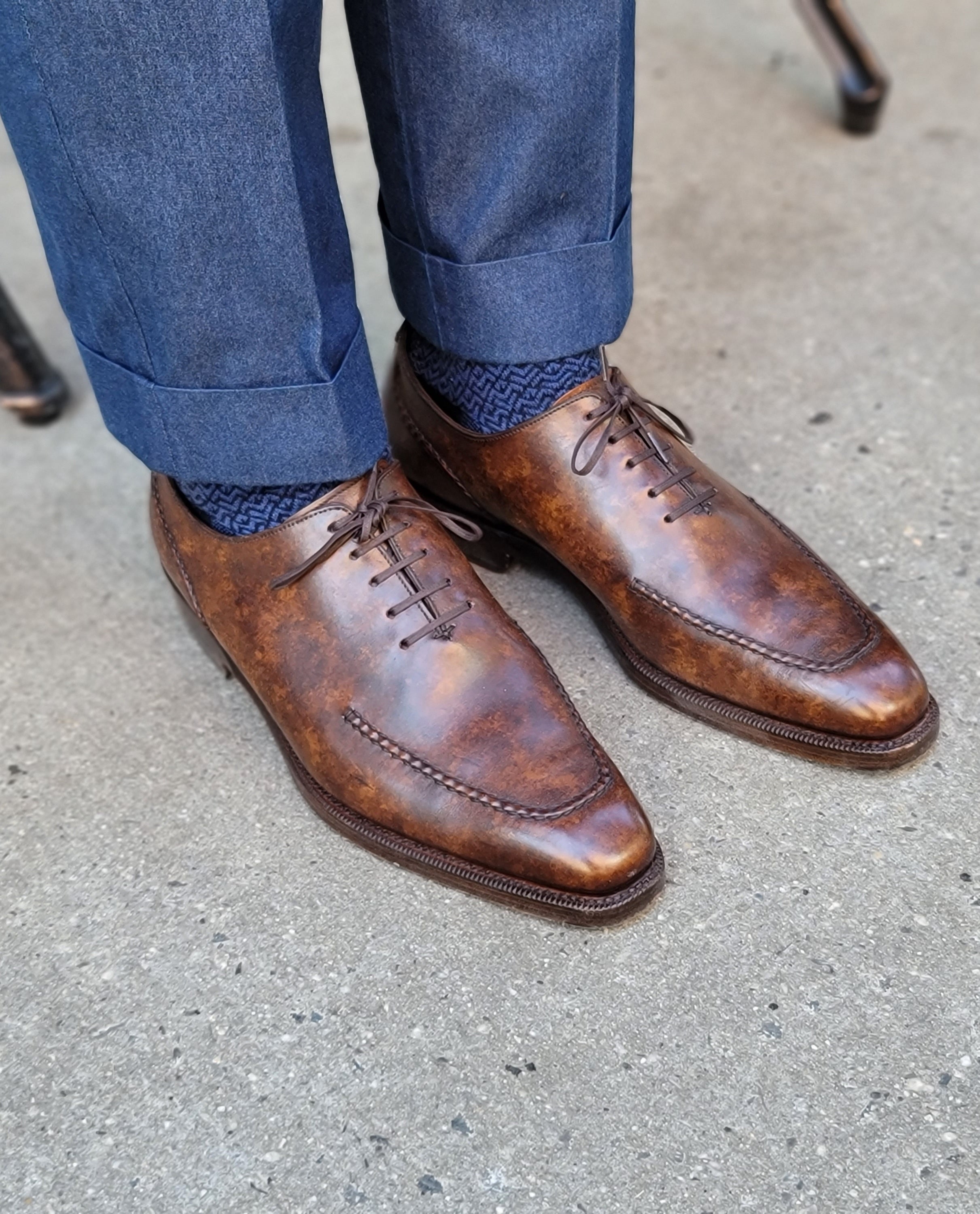 Whittier - Copper Marble Patina-Wholecut Oxfords-J.FitzPatrick Footwear