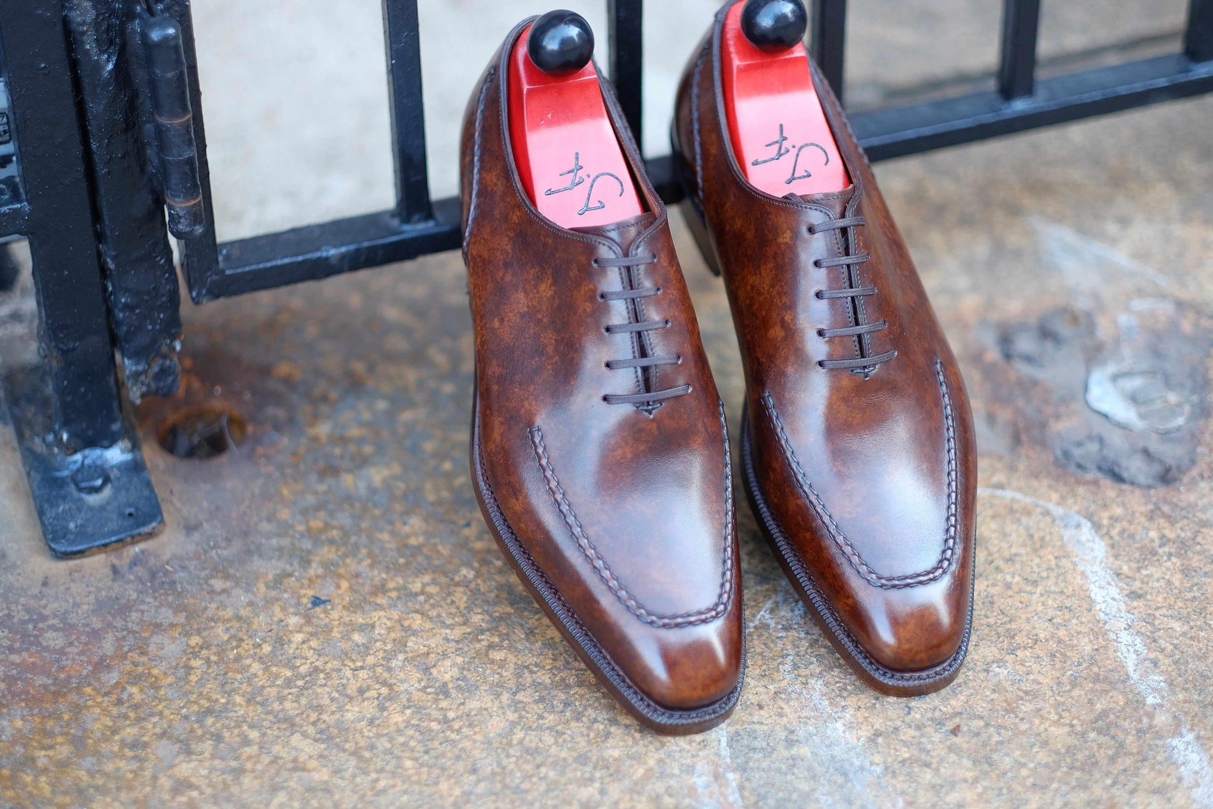 Whittier - Copper Marble Patina-Wholecut Oxfords-J.FitzPatrick Footwear