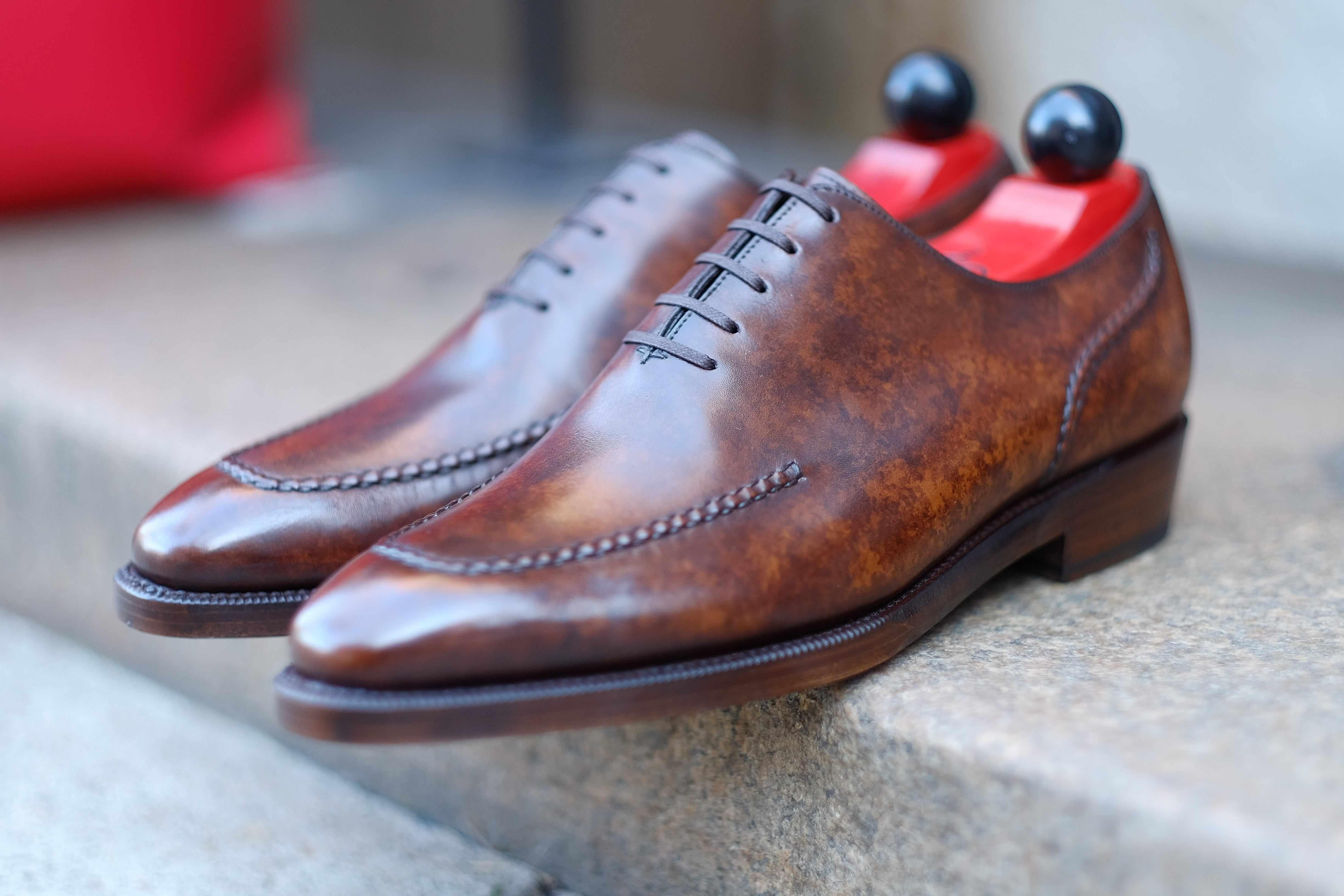Whittier - Copper Marble Patina-Wholecut Oxfords-J.FitzPatrick Footwear