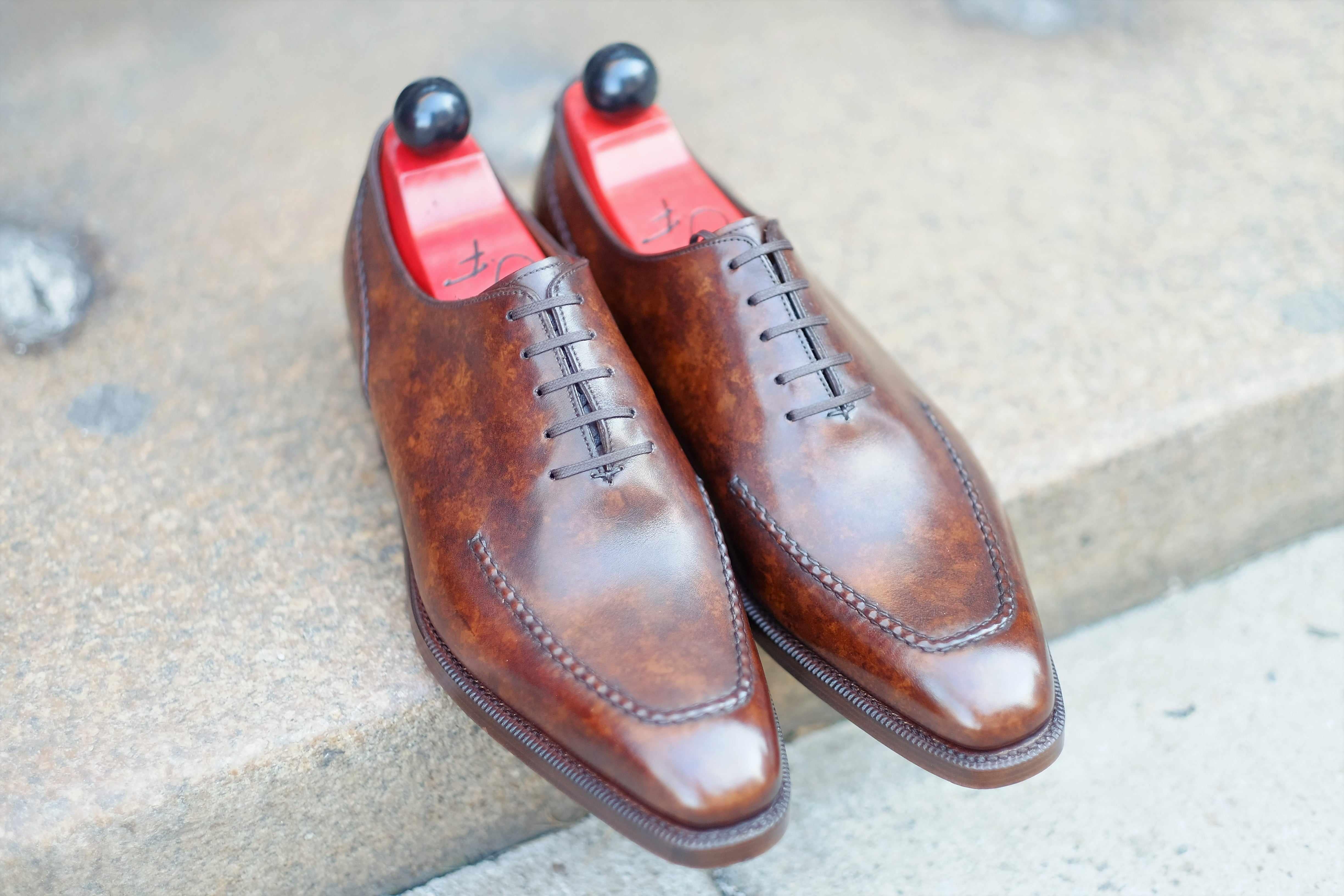 Whittier - Copper Marble Patina-Wholecut Oxfords-J.FitzPatrick Footwear