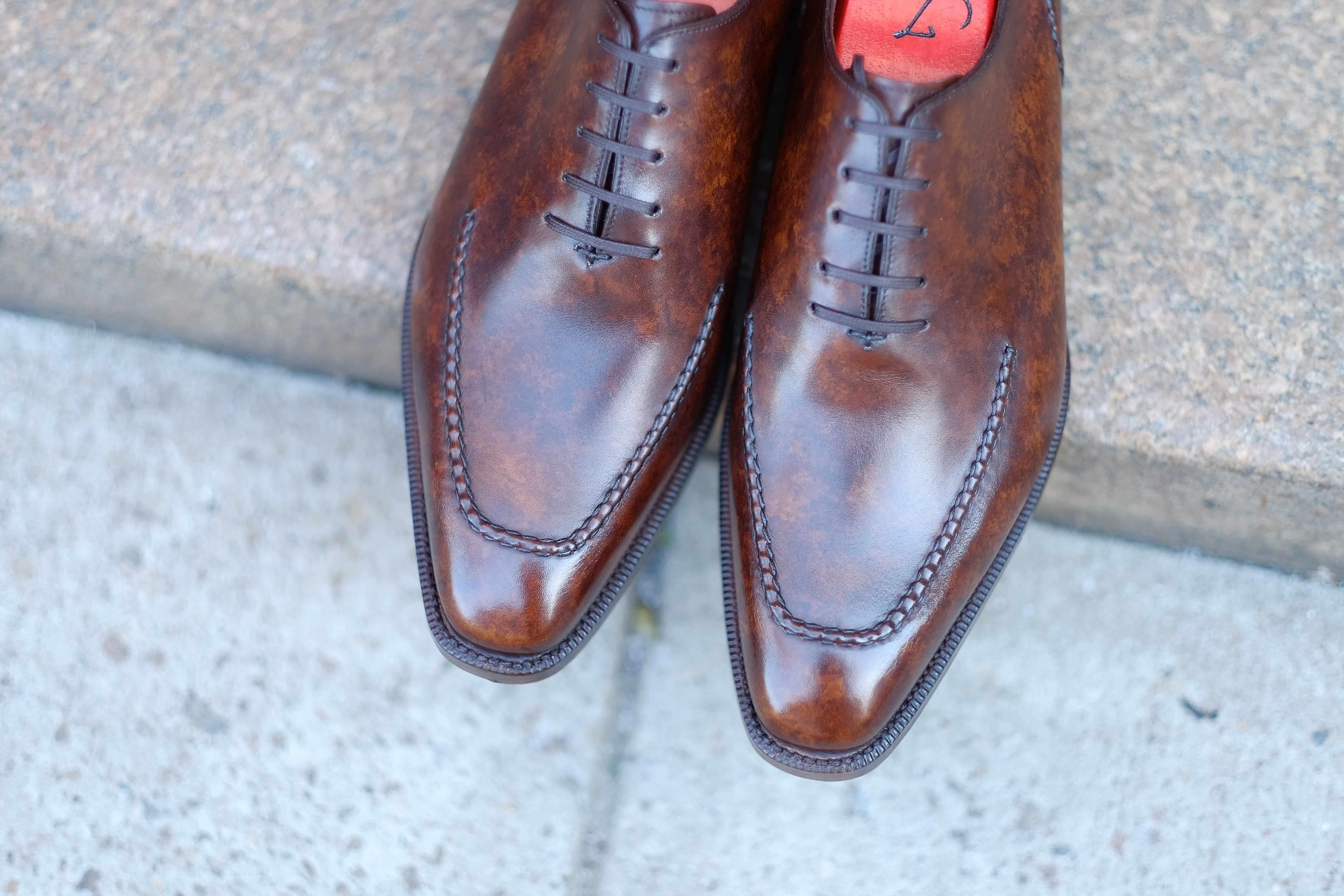 Whittier - Copper Marble Patina-Wholecut Oxfords-J.FitzPatrick Footwear