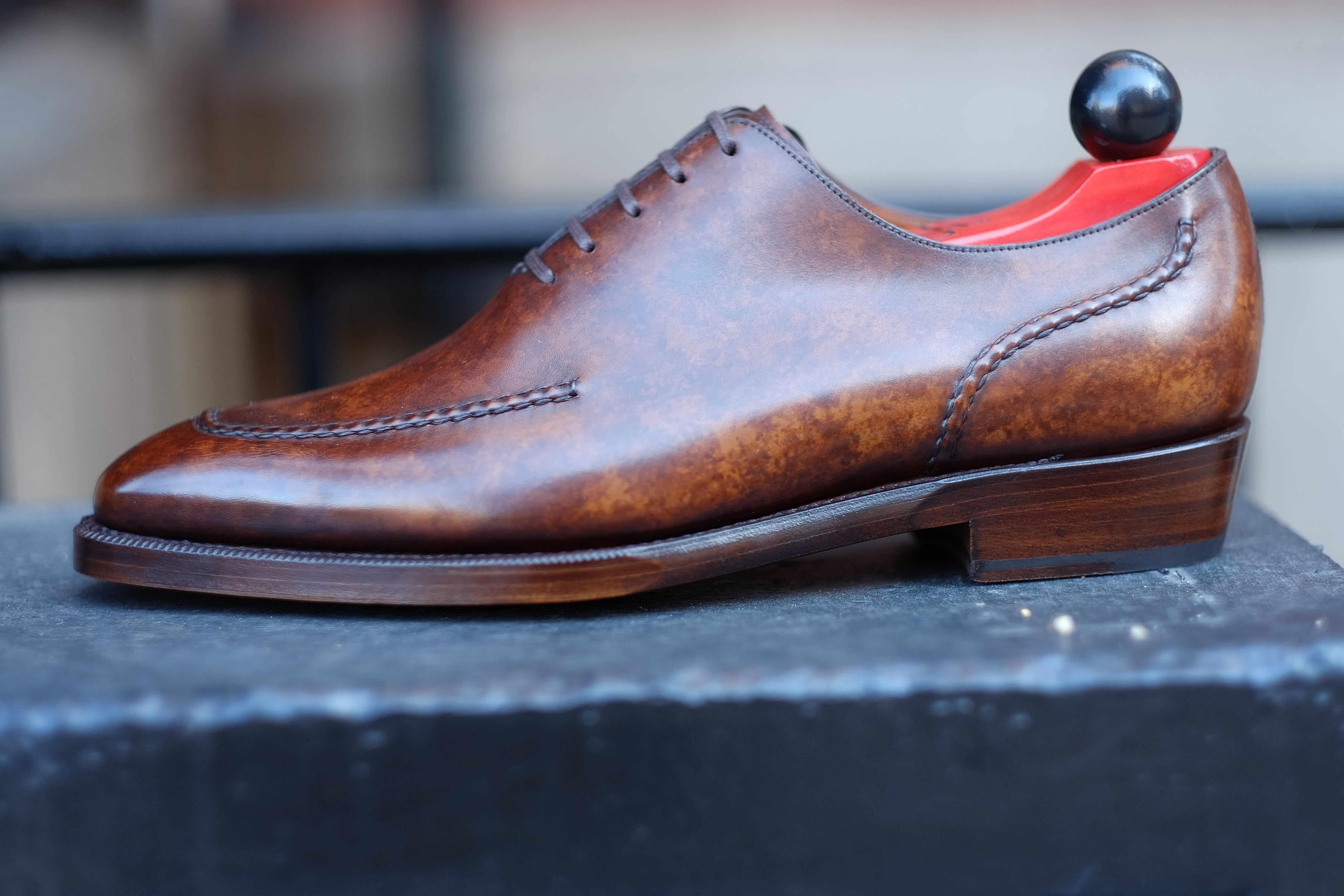 Whittier - Copper Marble Patina-Wholecut Oxfords-J.FitzPatrick Footwear