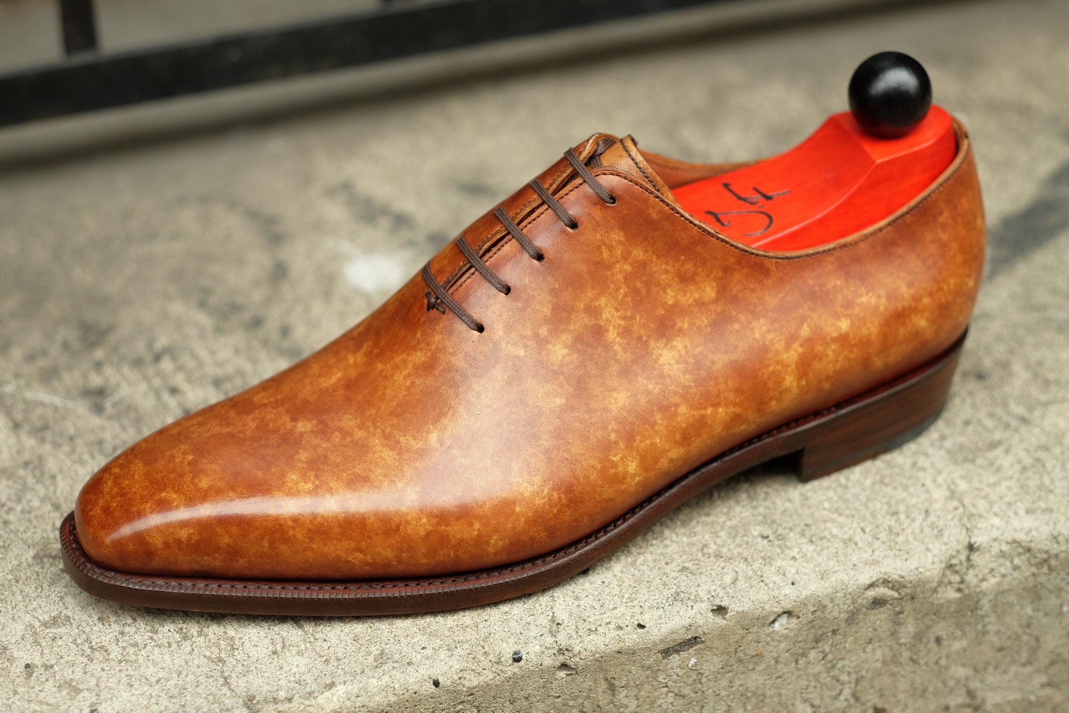 Skyway - MTO - Gold Marble Patina - LPB Last - Single Leather Sole