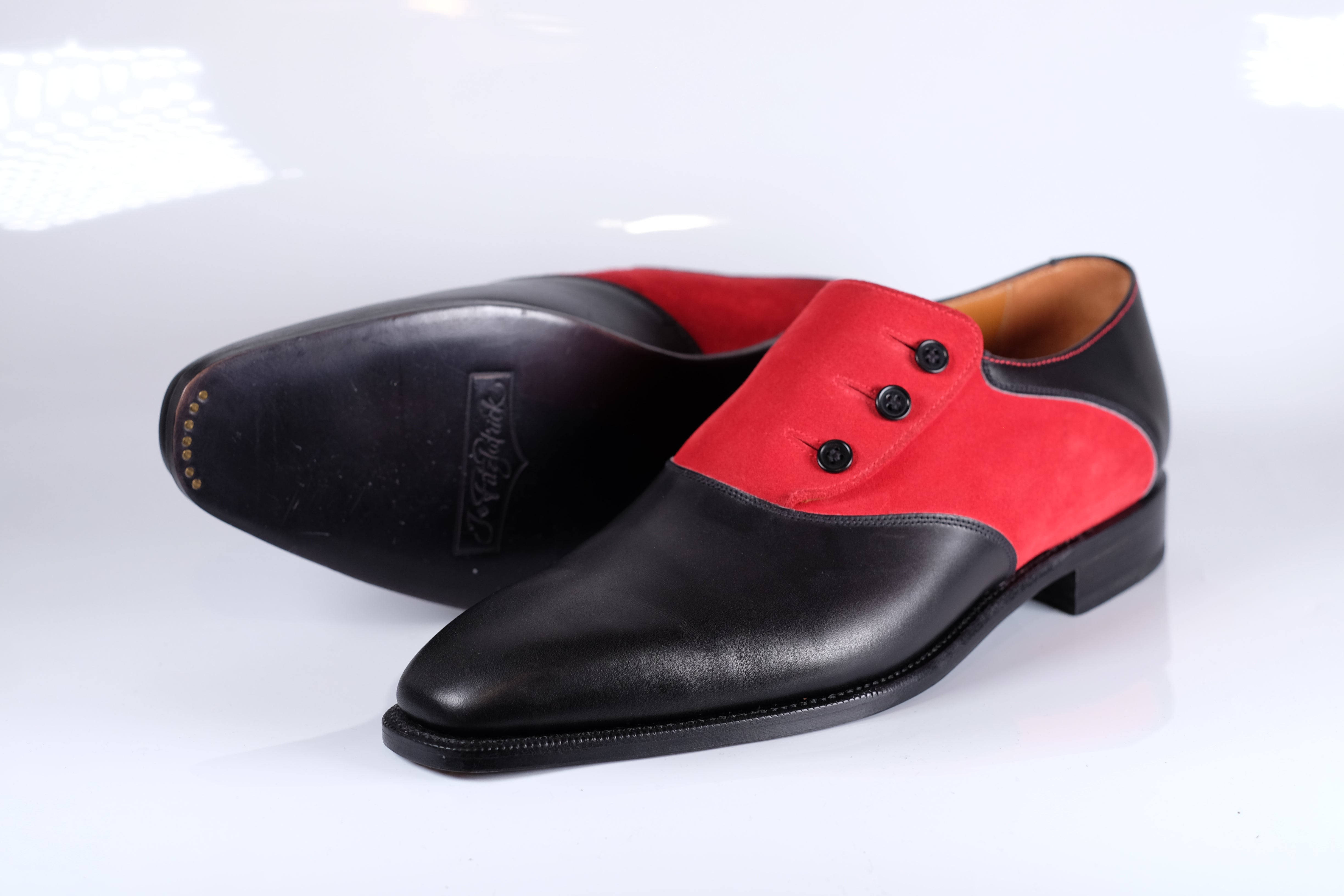 Aurora MTO - Black Calf / Red Suede - CLEARANCE - Grade 2
