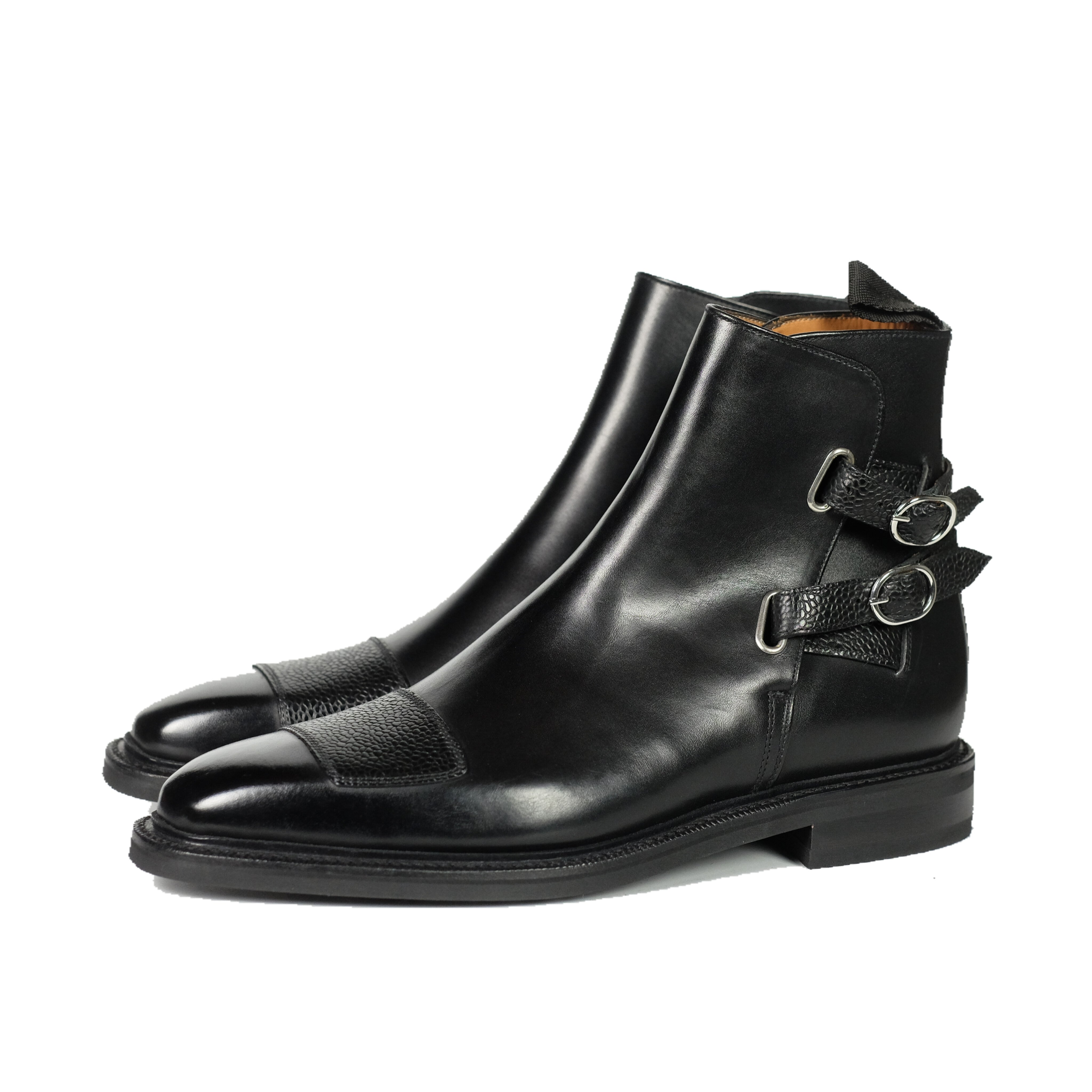 Barbosa GMTO - Black Calf / Black Grain - Double Country Sole With Storm Welt