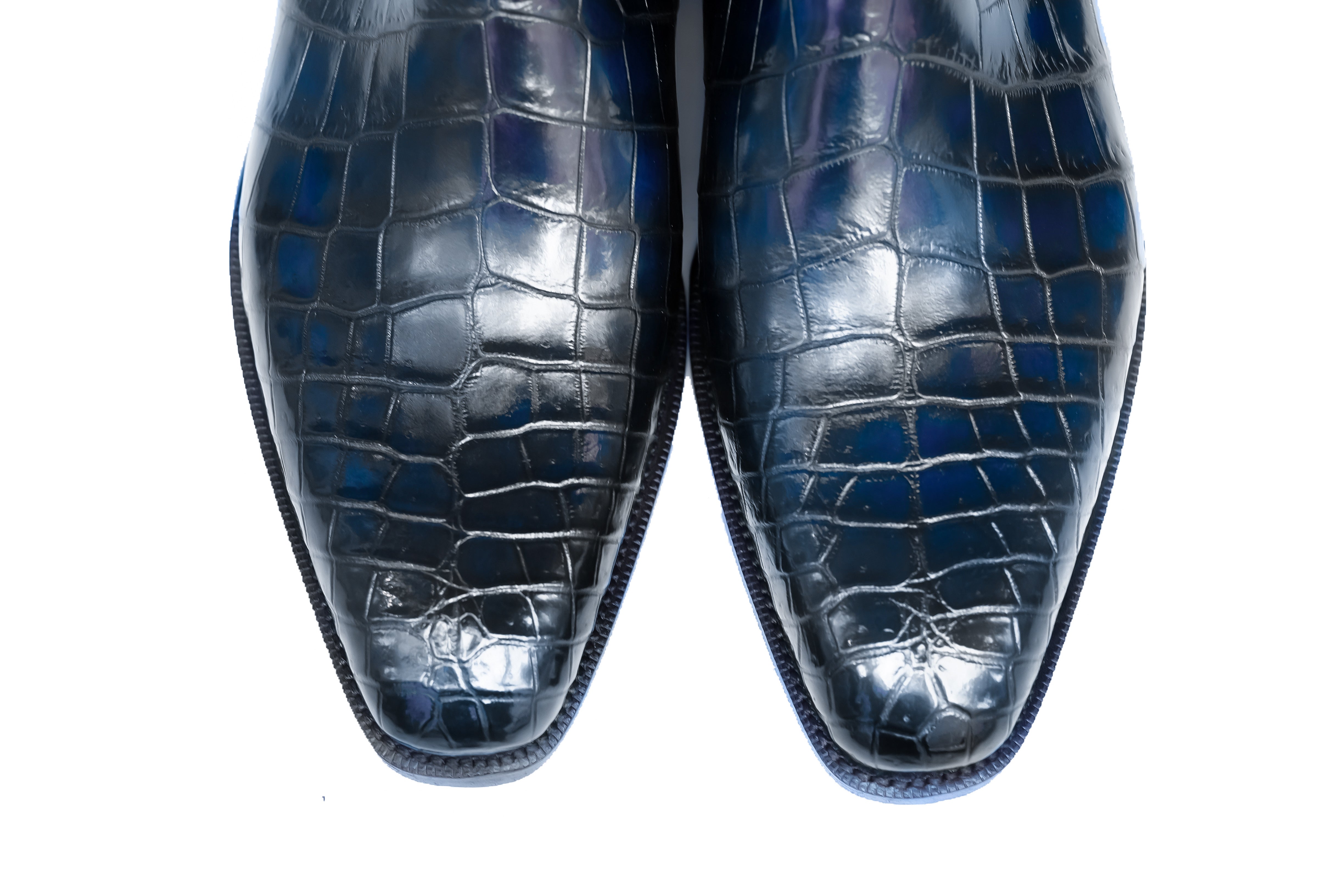 Alki Redux - MTO - Genuine Crocodile - Blue Patina - LPB Last - Single Leather Sole