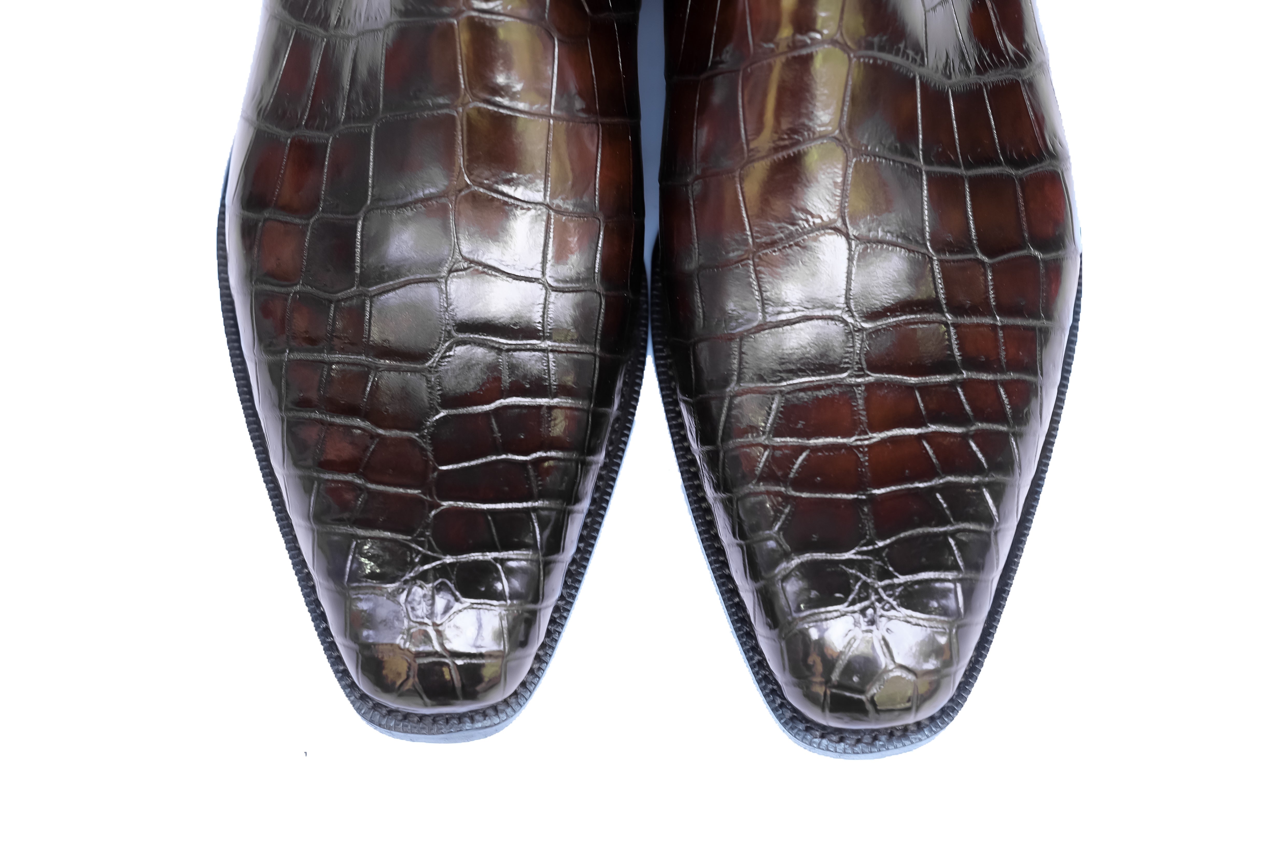Alki Redux - MTO - Genuine Crocodile - Brown Patina - LPB Last - Single Leather Sole