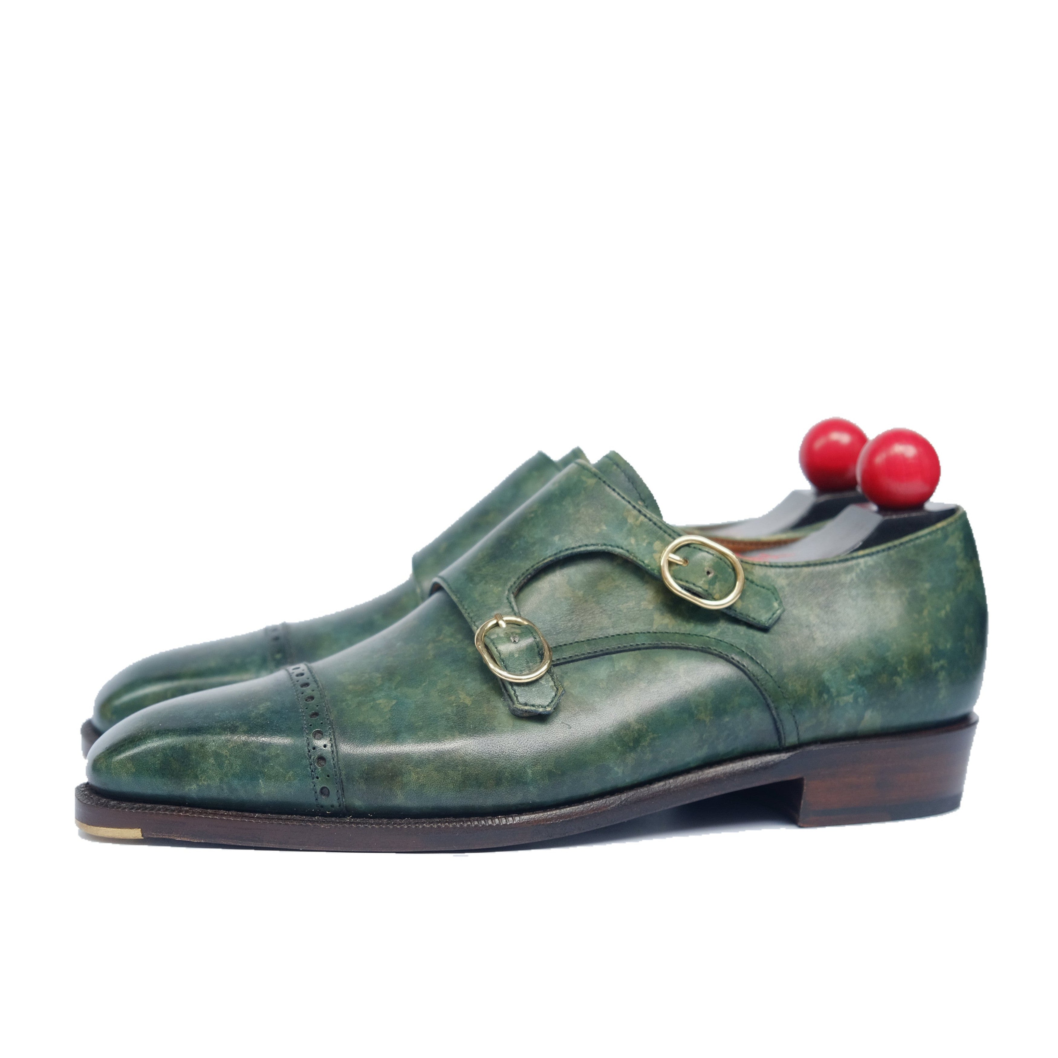 Woodland - MTO - Forest Green Marble Patina - LPB Last - Single Leather Sole