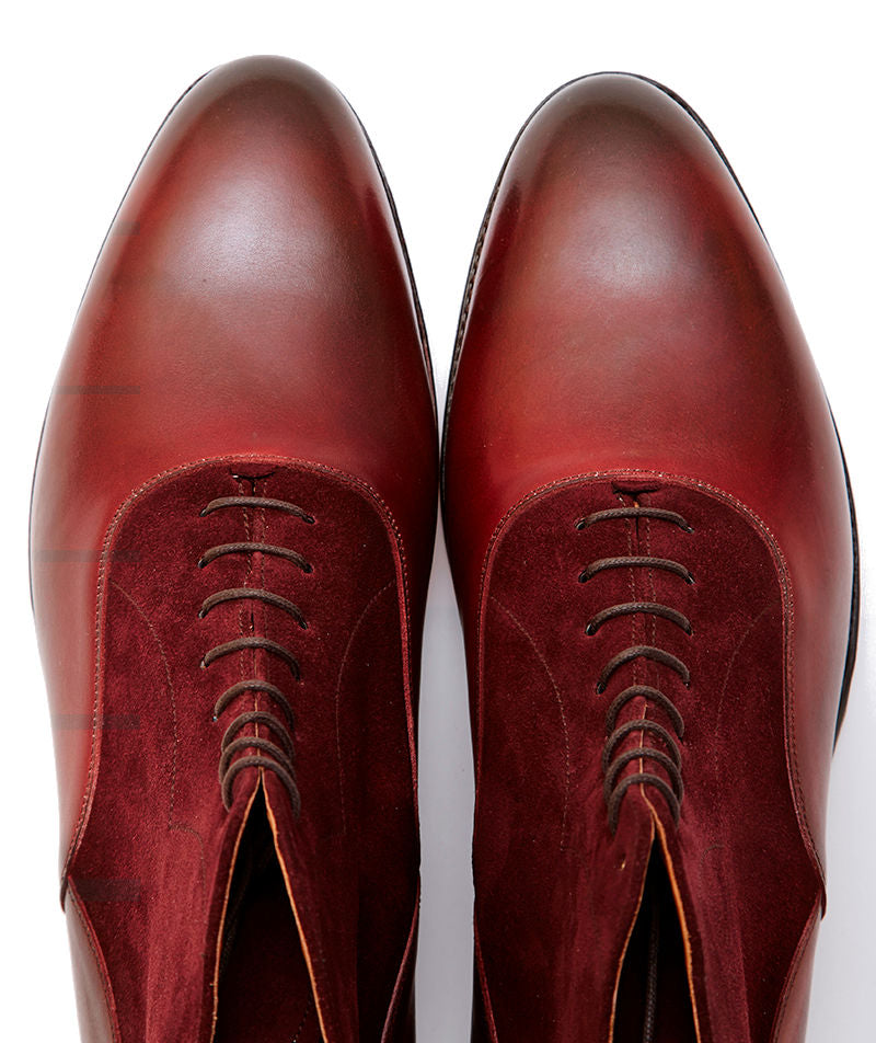 Wedgwood - MTO - Burnished Burgundy Calf / Burgundy Suede - TMG Last - Single Leather Sole