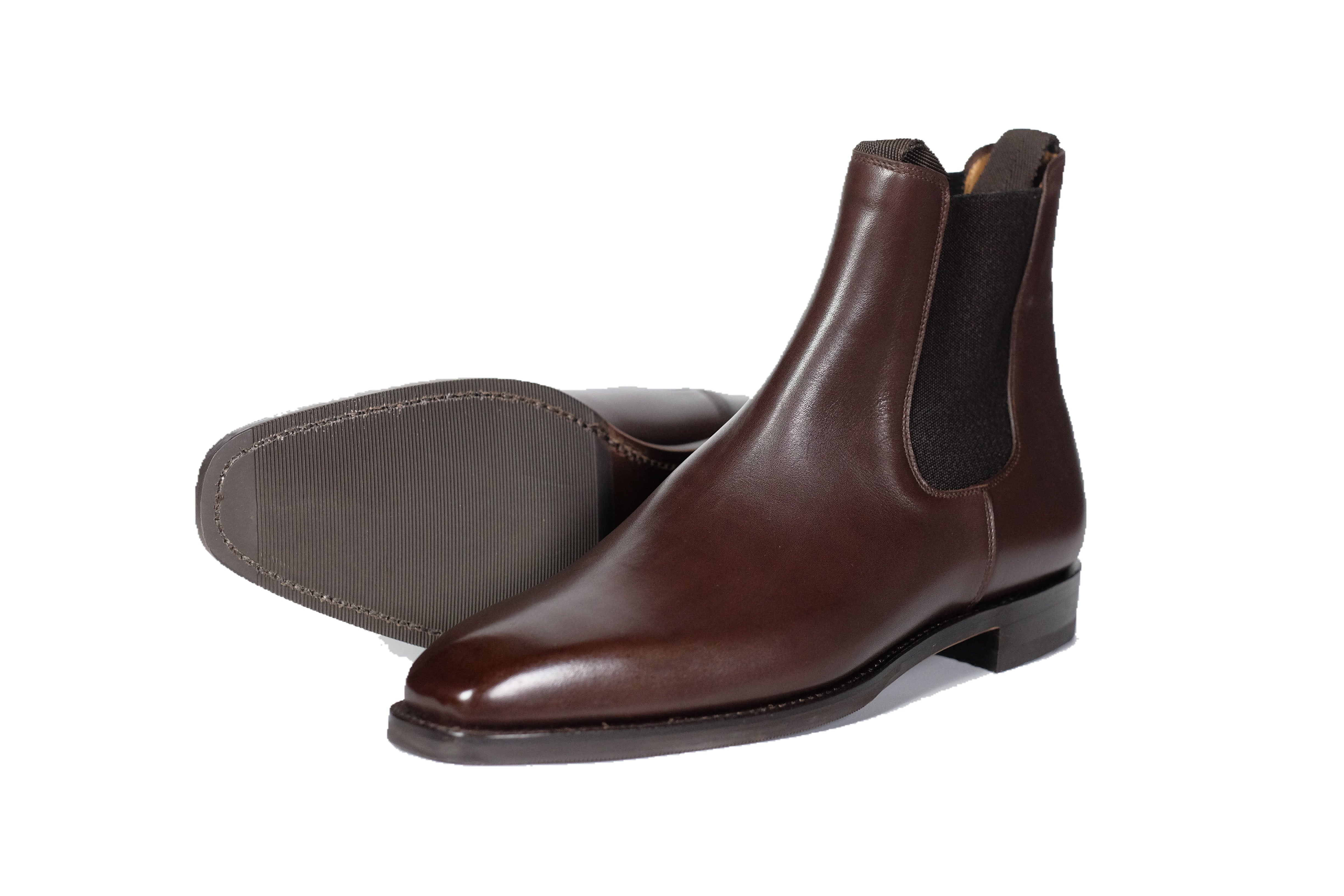 Alder - Dark Oak Calf-Chelsea Boots-J.FitzPatrick Footwear