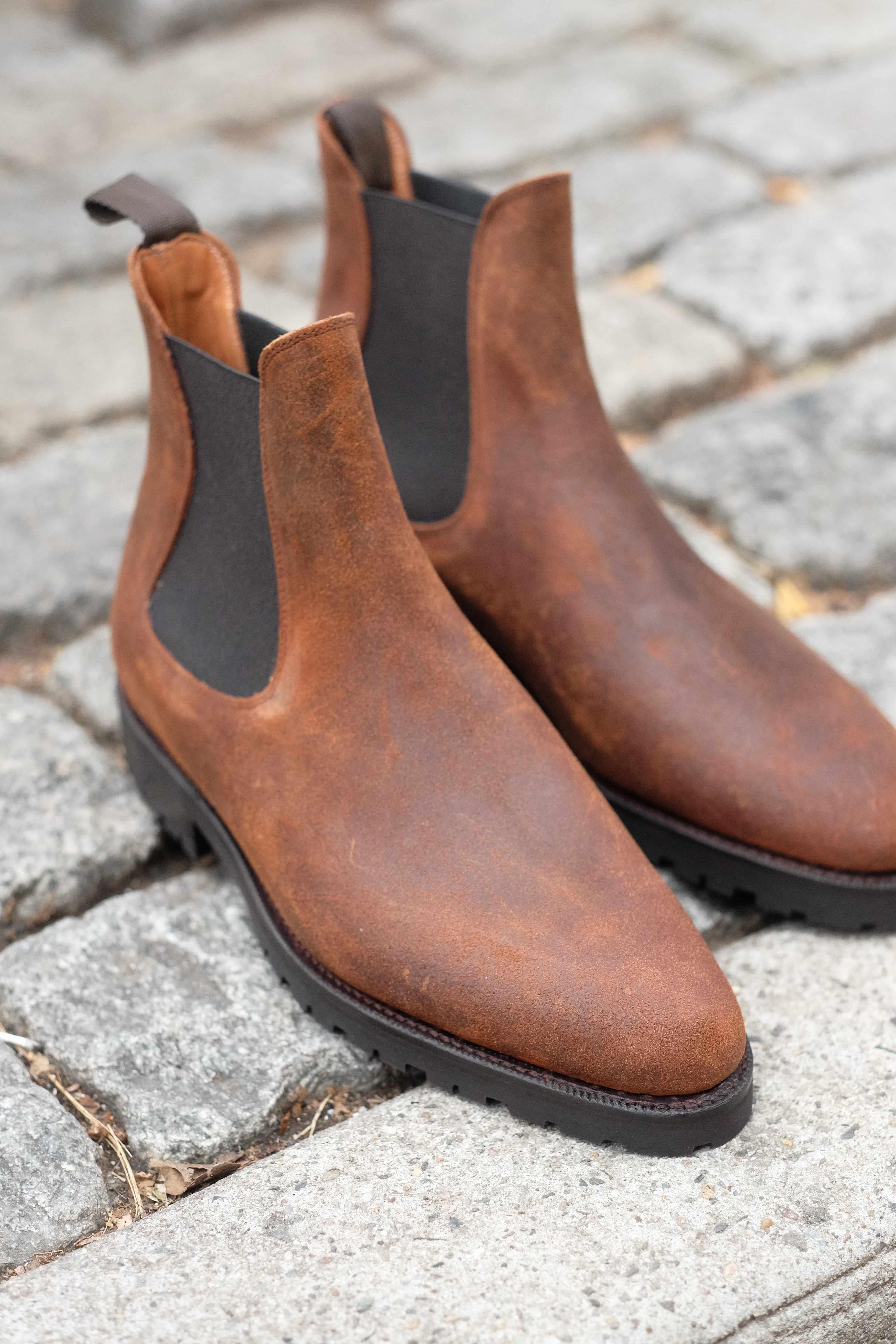 Alki - Brown Waxy Commander-Chelsea Boots-J.FitzPatrick Footwear