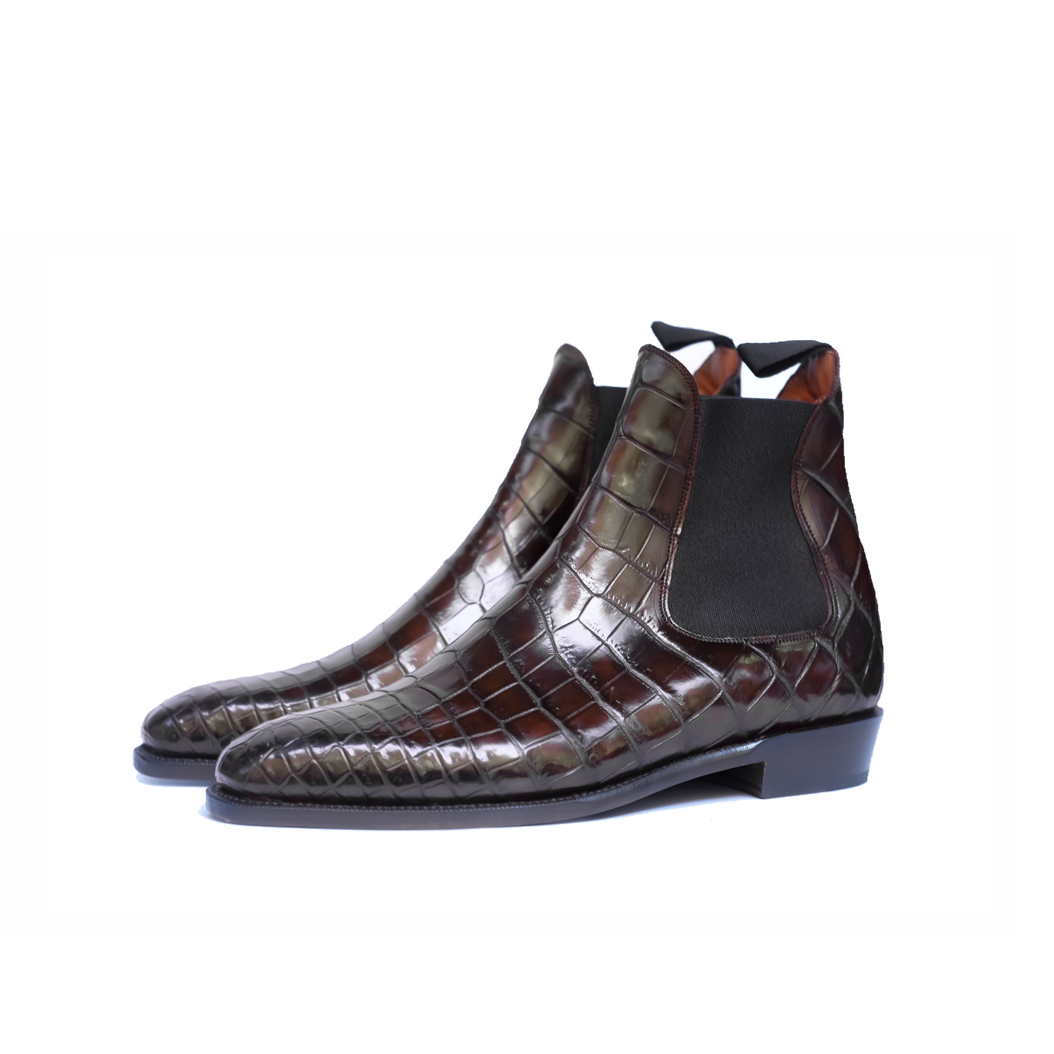 Alki Redux - MTO - Genuine Crocodile - Brown Patina - LPB Last - Single Leather Sole-Shoes-J.FitzPatrick Footwear