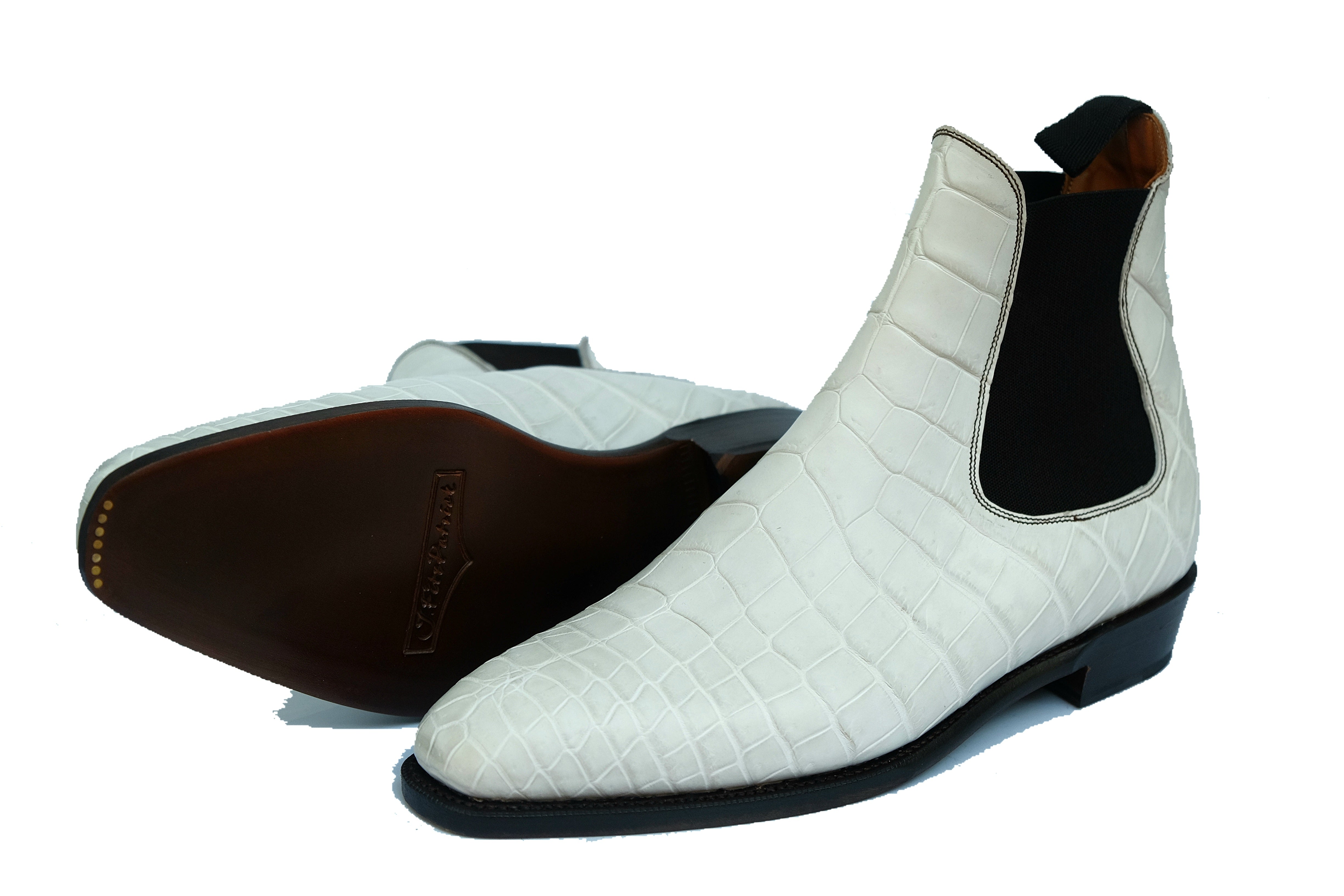 Alki Redux - MTO - Genuine Crocodile - Unfinished White Crust - LPB Last - Single Leather Sole-Shoes-J.FitzPatrick Footwear