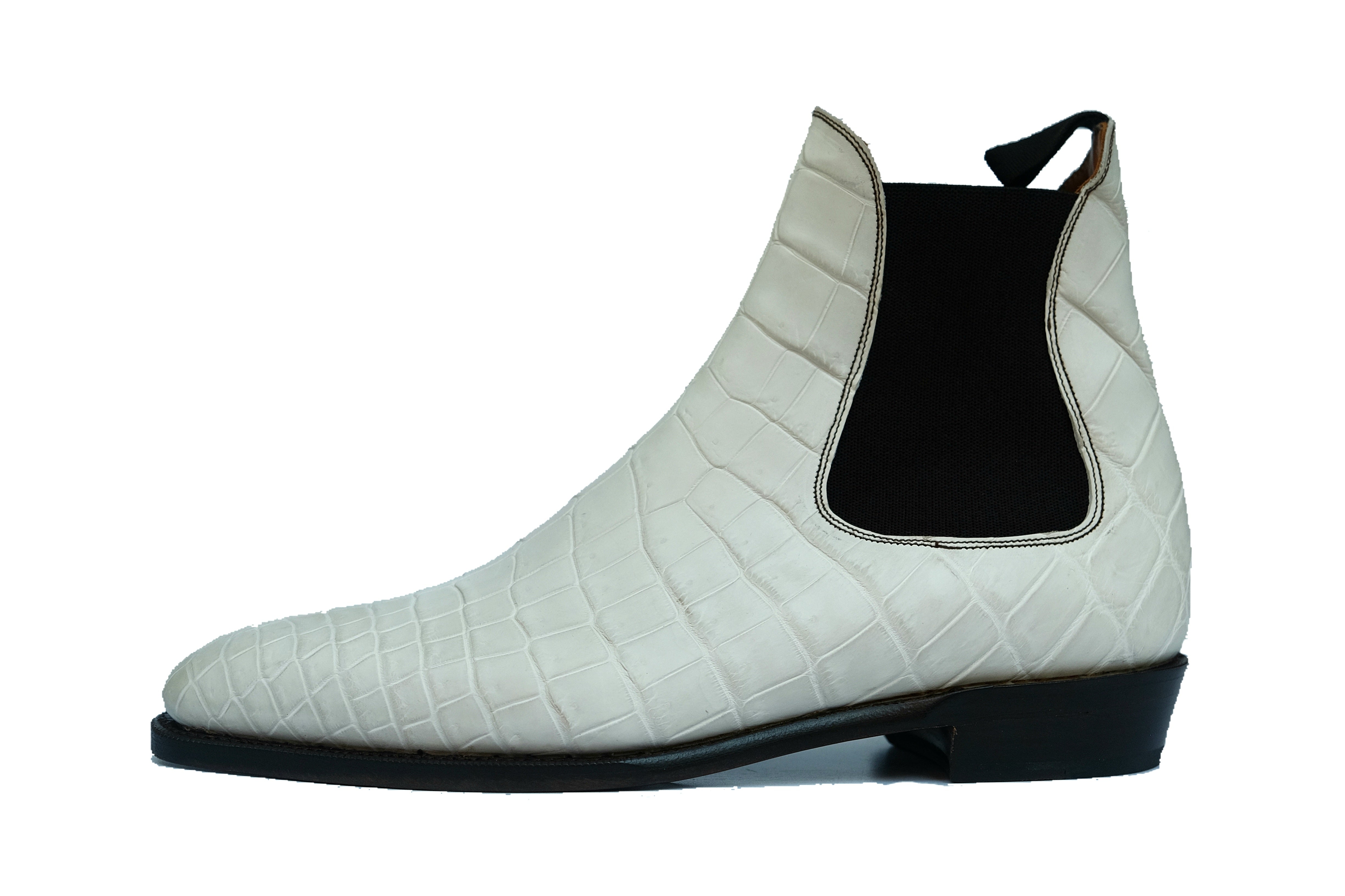 Alki Redux - MTO - Genuine Crocodile - Unfinished White Crust - LPB Last - Single Leather Sole-Shoes-J.FitzPatrick Footwear