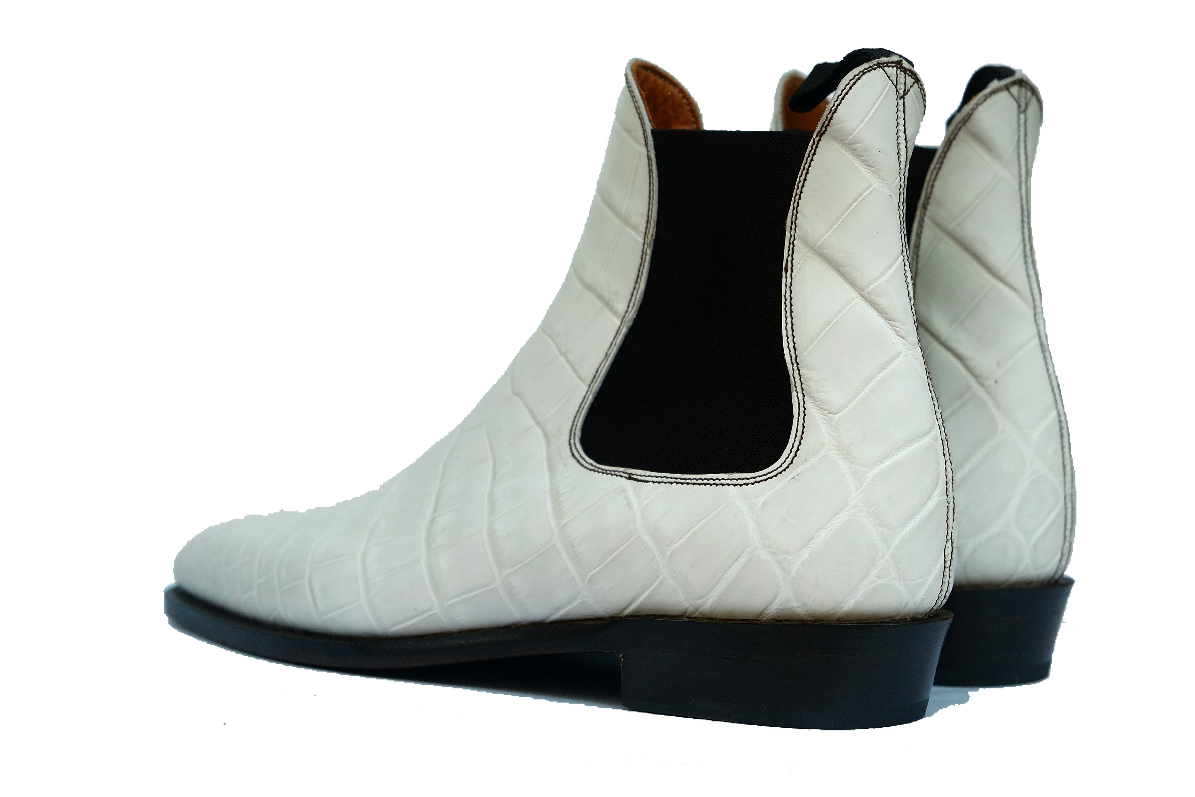 Alki Redux - MTO - Genuine Crocodile - Unfinished White Crust - LPB Last - Single Leather Sole-Shoes-J.FitzPatrick Footwear