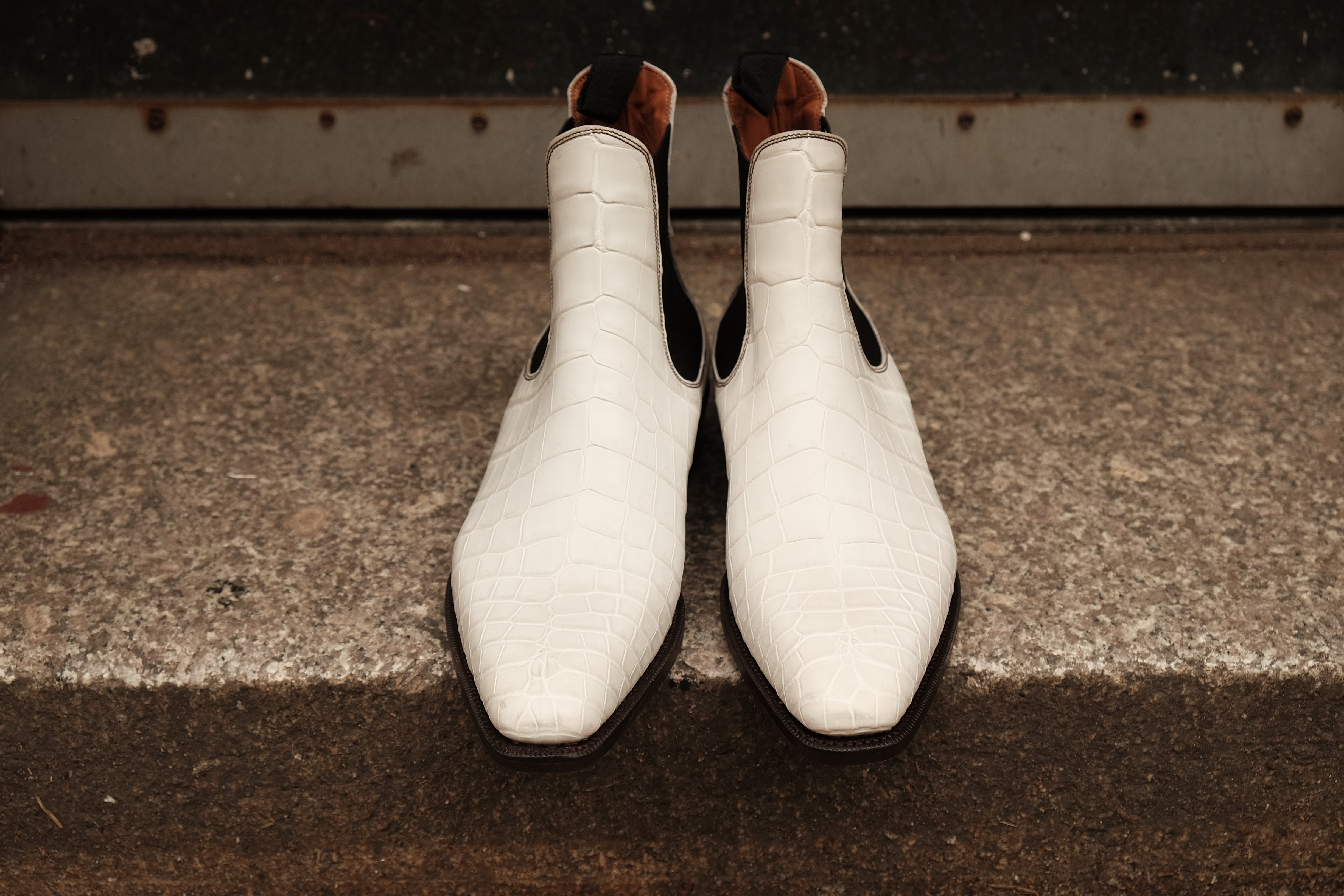 Alki Redux - MTO - Genuine Crocodile - Unfinished White Crust - LPB Last - Single Leather Sole-Shoes-J.FitzPatrick Footwear