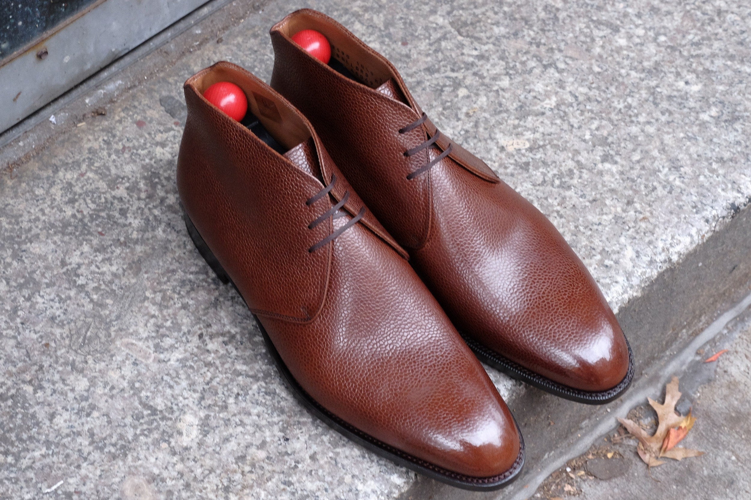 Ballard - MTO - Mid Brown Grain - TMG Last - Single Leather Sole-Made To Order Chukka Boots-J.FitzPatrick Footwear