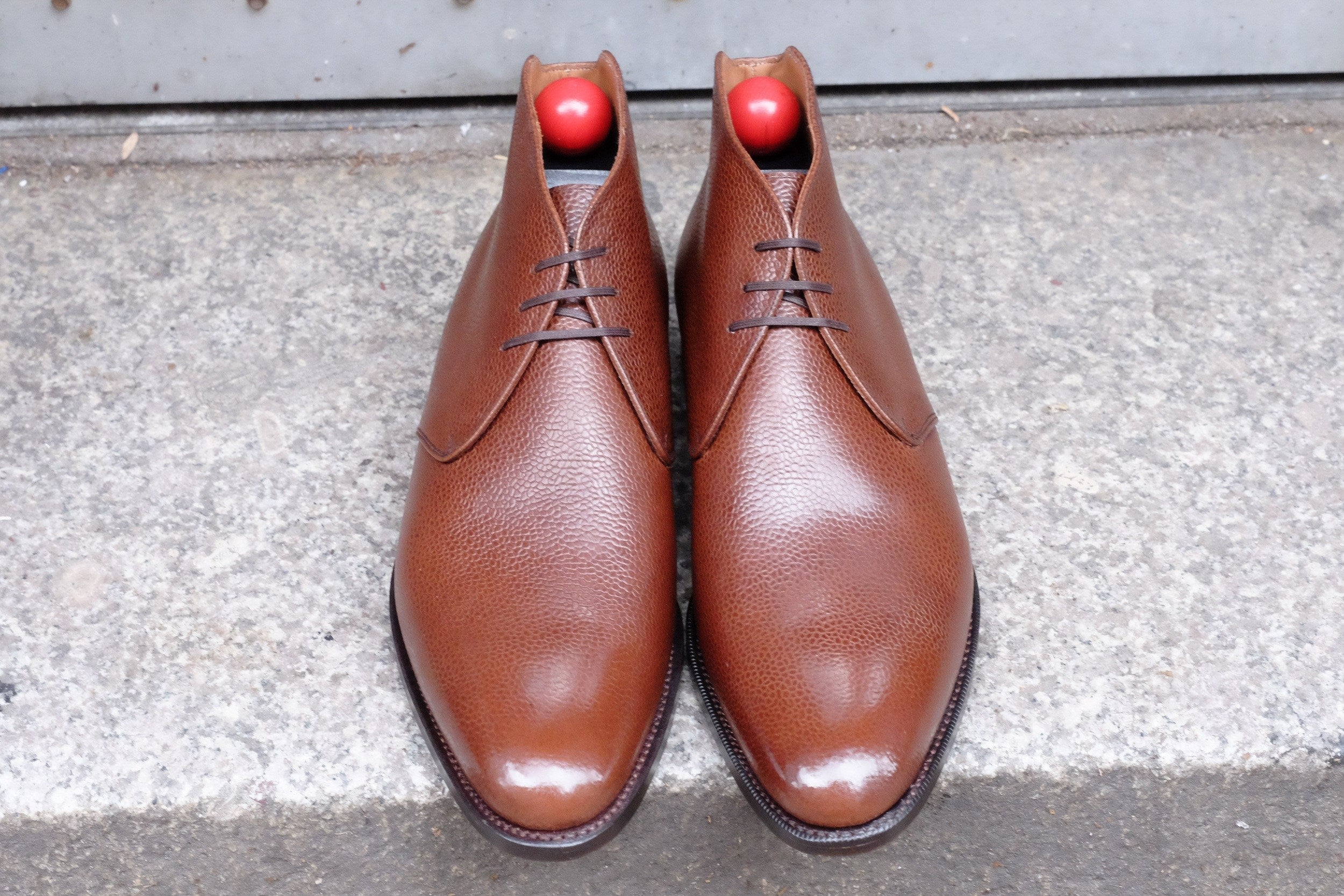 Ballard - MTO - Mid Brown Grain - TMG Last - Single Leather Sole-Made To Order Chukka Boots-J.FitzPatrick Footwear