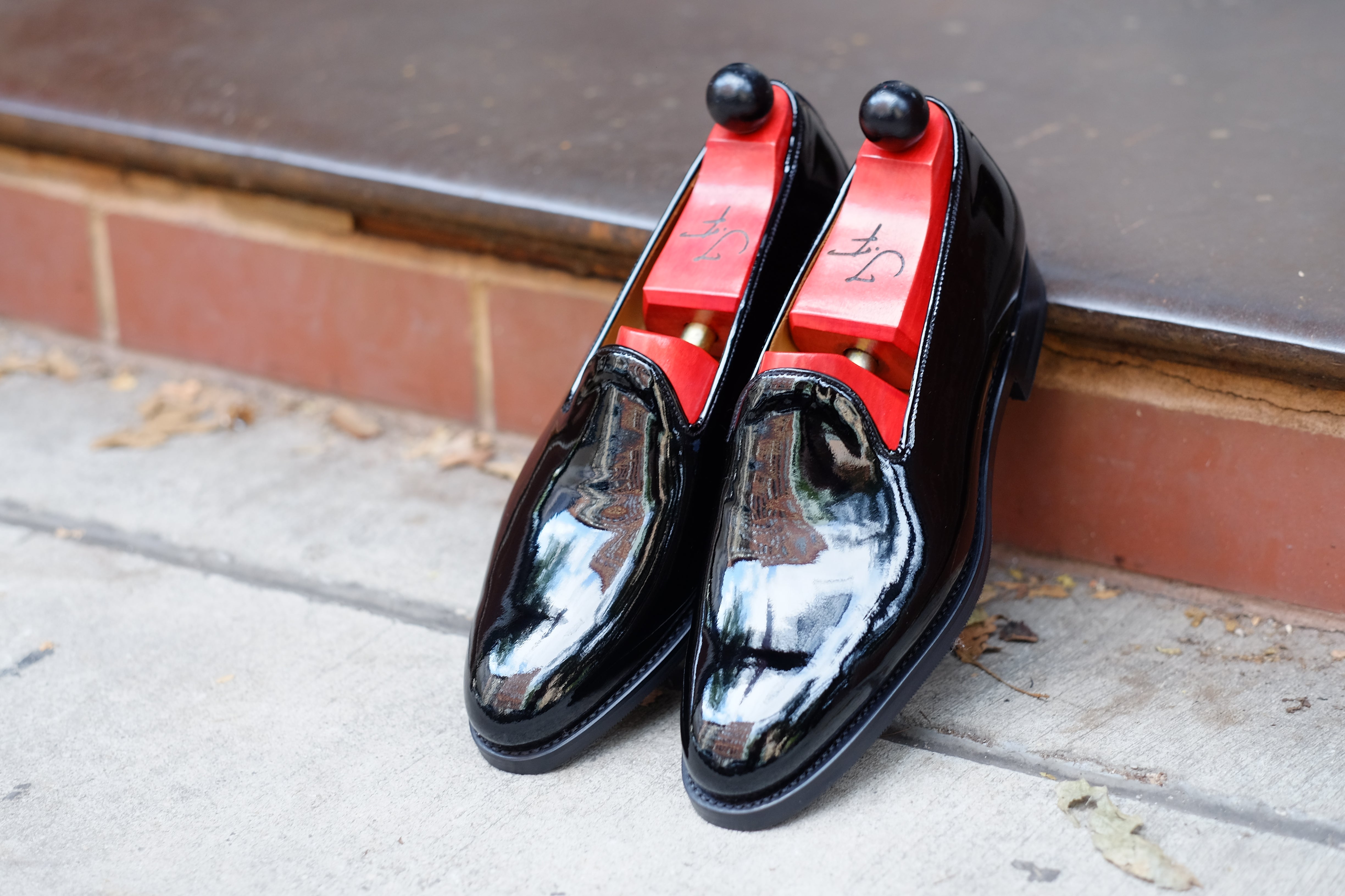 Ballinger - Black Patent Calf-Slipper Loafers-J.FitzPatrick Footwear