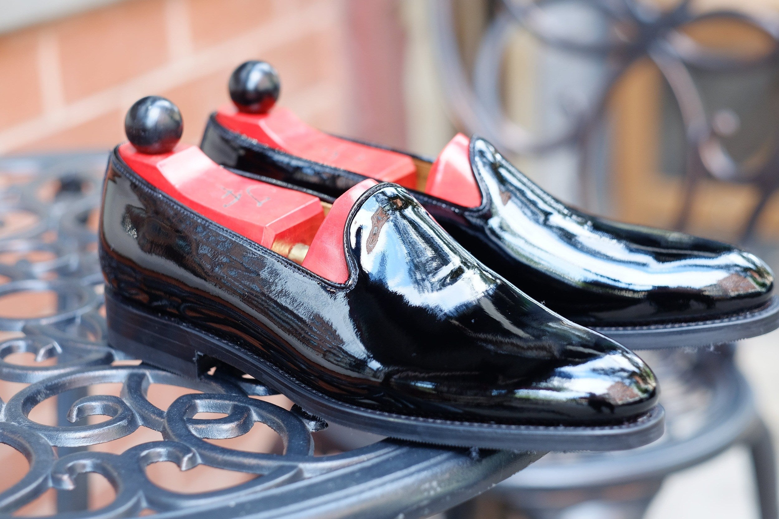 Ballinger - Black Patent Calf-Slipper Loafers-J.FitzPatrick Footwear