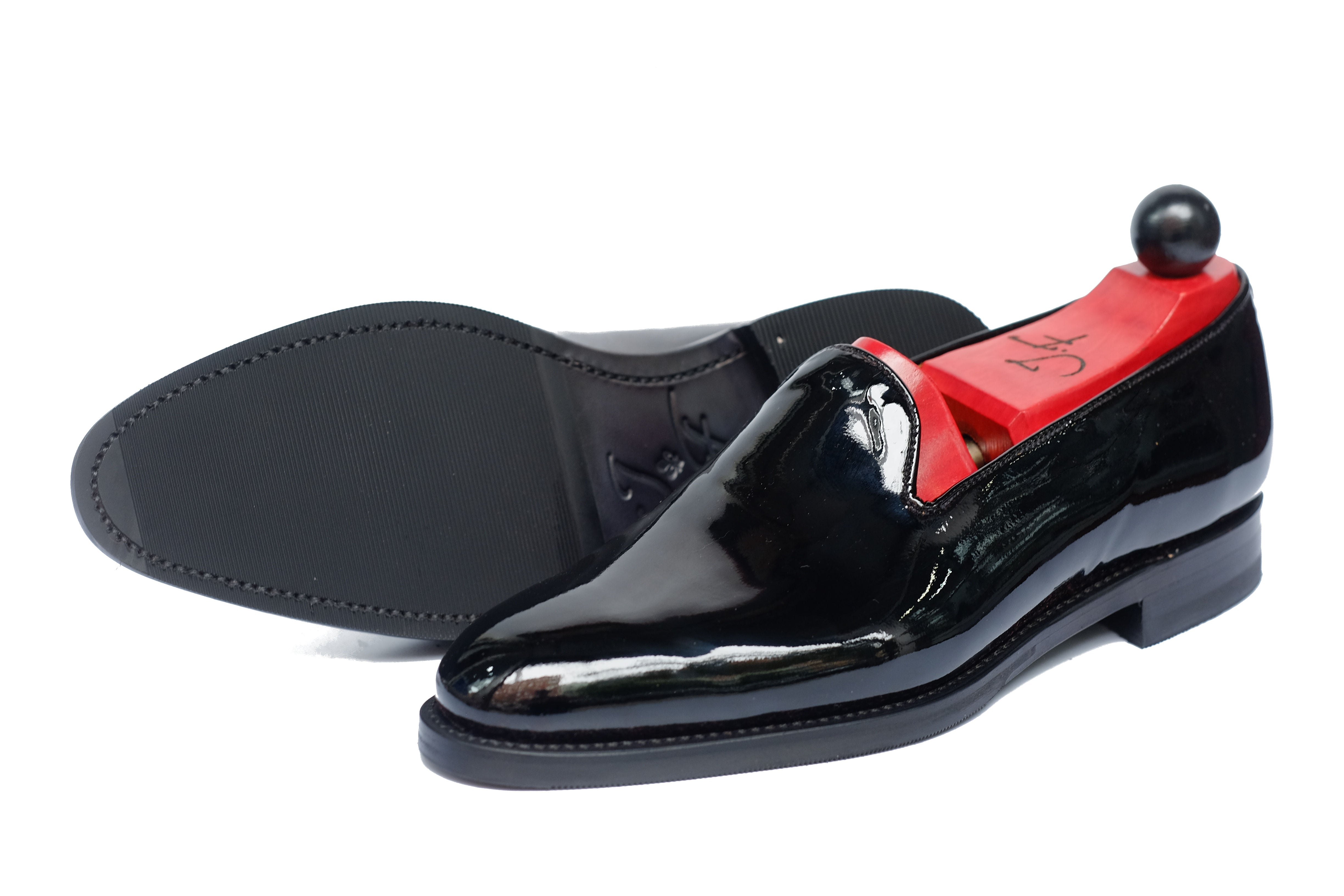 Ballinger - Black Patent Calf-Slipper Loafers-J.FitzPatrick Footwear