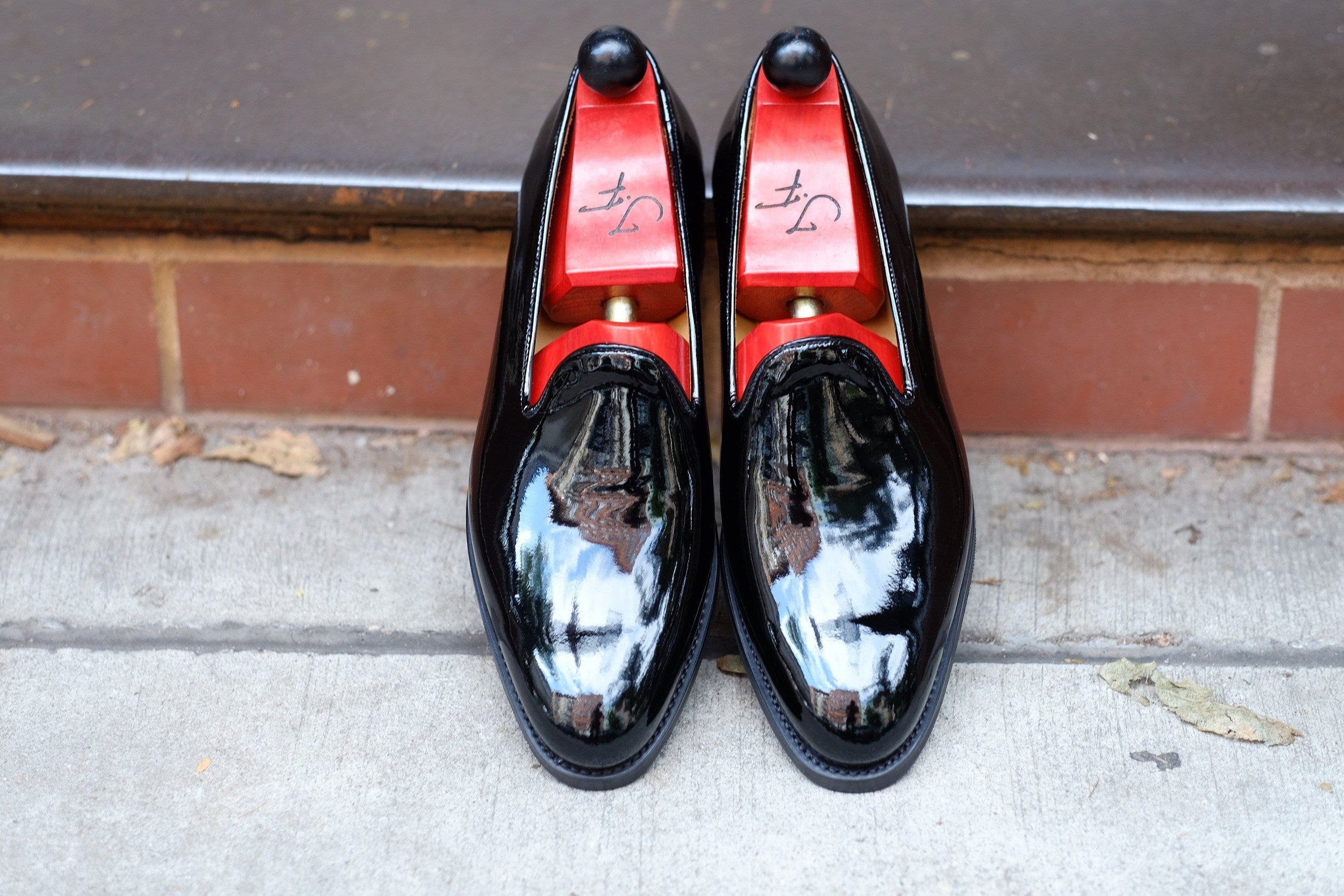 Ballinger - Black Patent Calf-Slipper Loafers-J.FitzPatrick Footwear