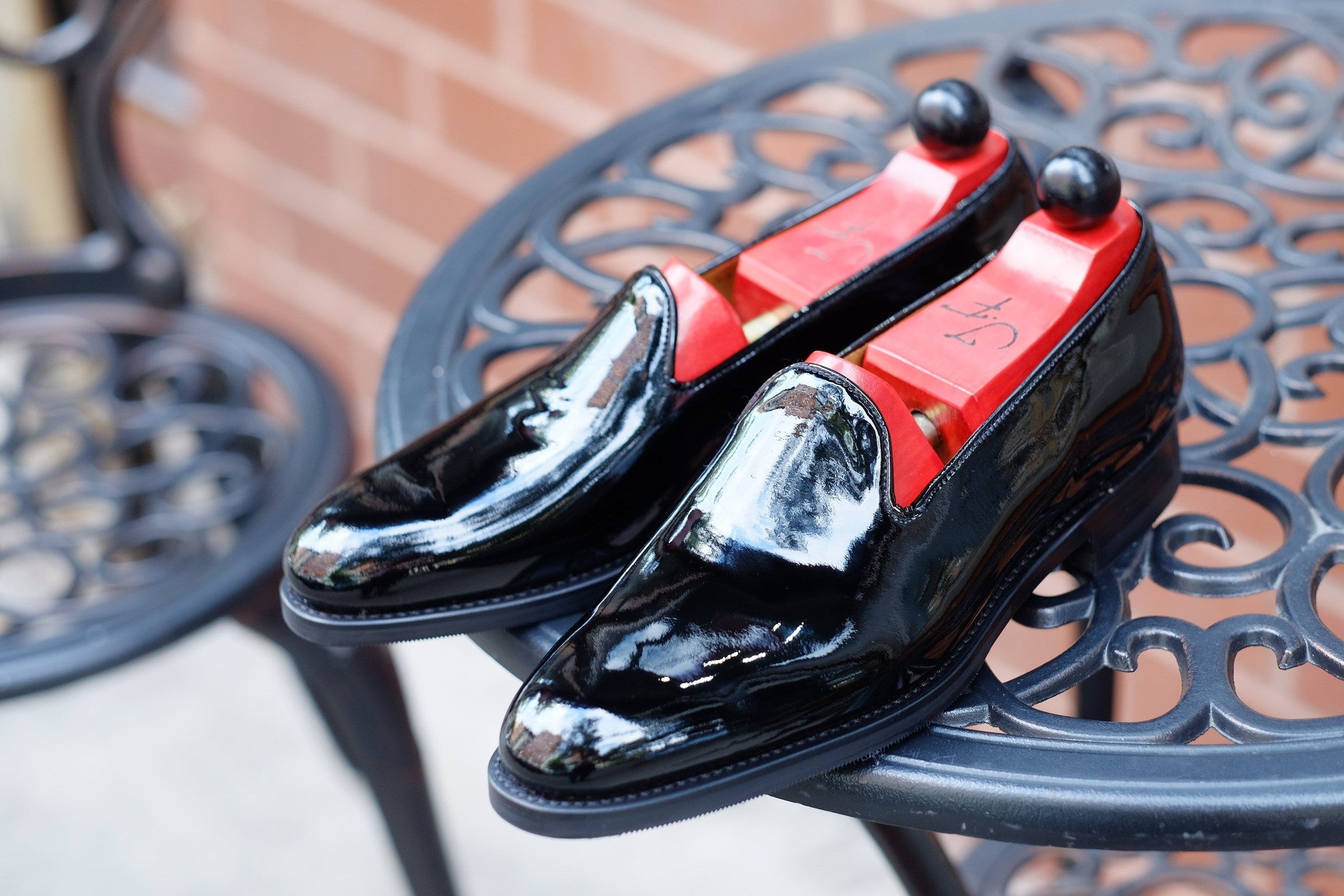 Ballinger - Black Patent Calf-Slipper Loafers-J.FitzPatrick Footwear