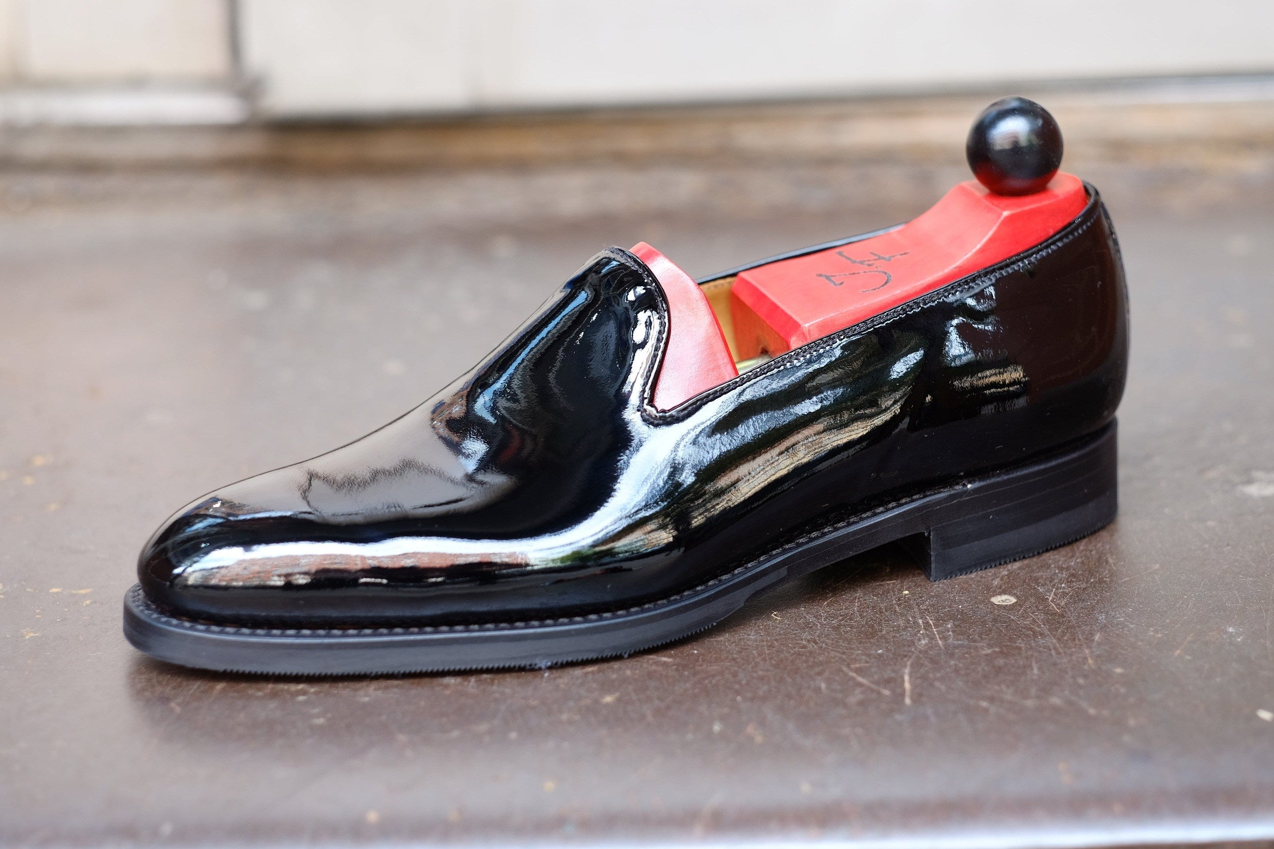 Ballinger - Black Patent Calf-Slipper Loafers-J.FitzPatrick Footwear