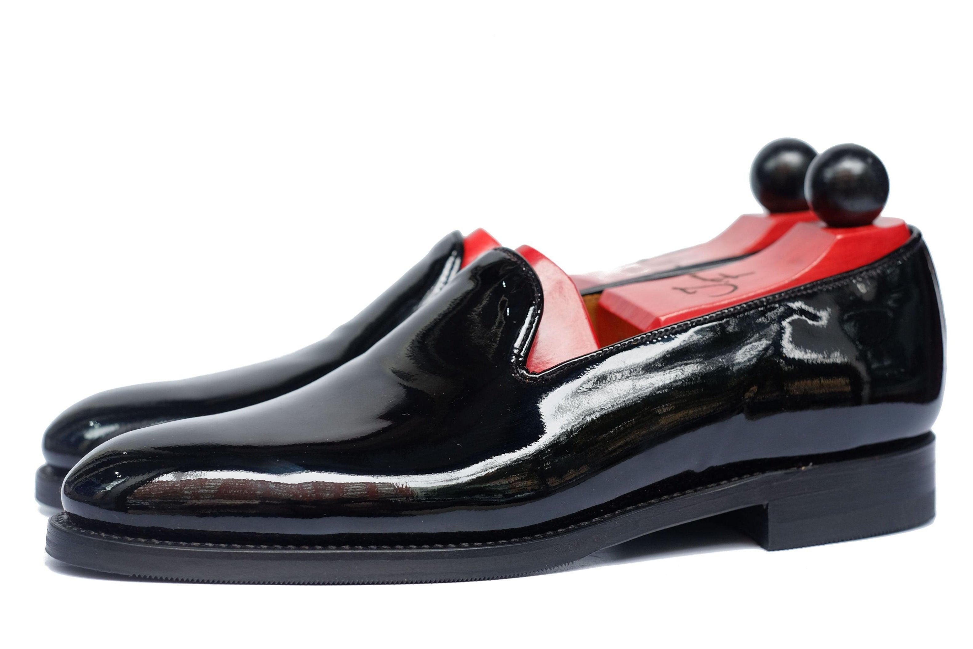 Ballinger - Black Patent Calf-Slipper Loafers-J.FitzPatrick Footwear