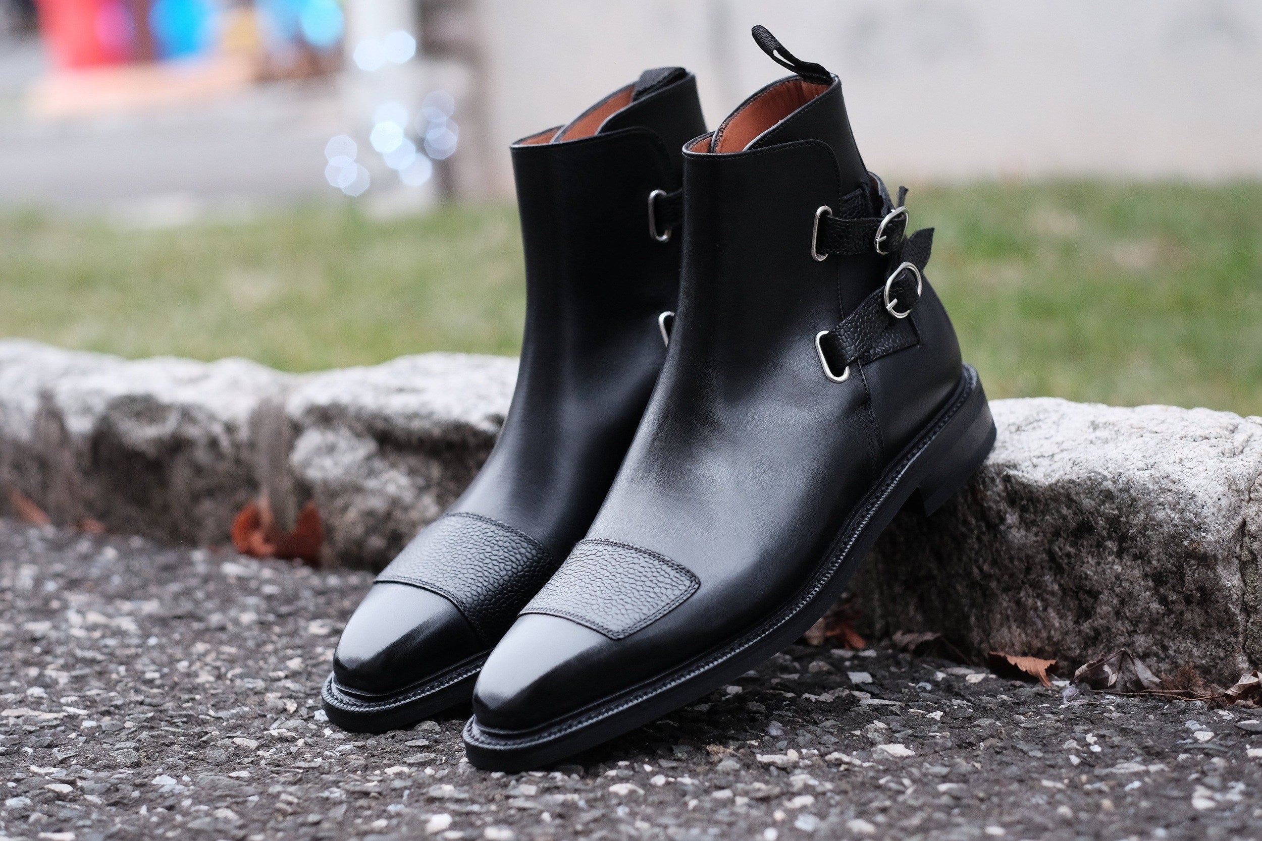 Barbosa - MTO - Black Calf / Black Grain - MGF Last - Double Country Rubber Sole - Storm Welt-Made To Order Jodhpur Boots-J.FitzPatrick Footwear