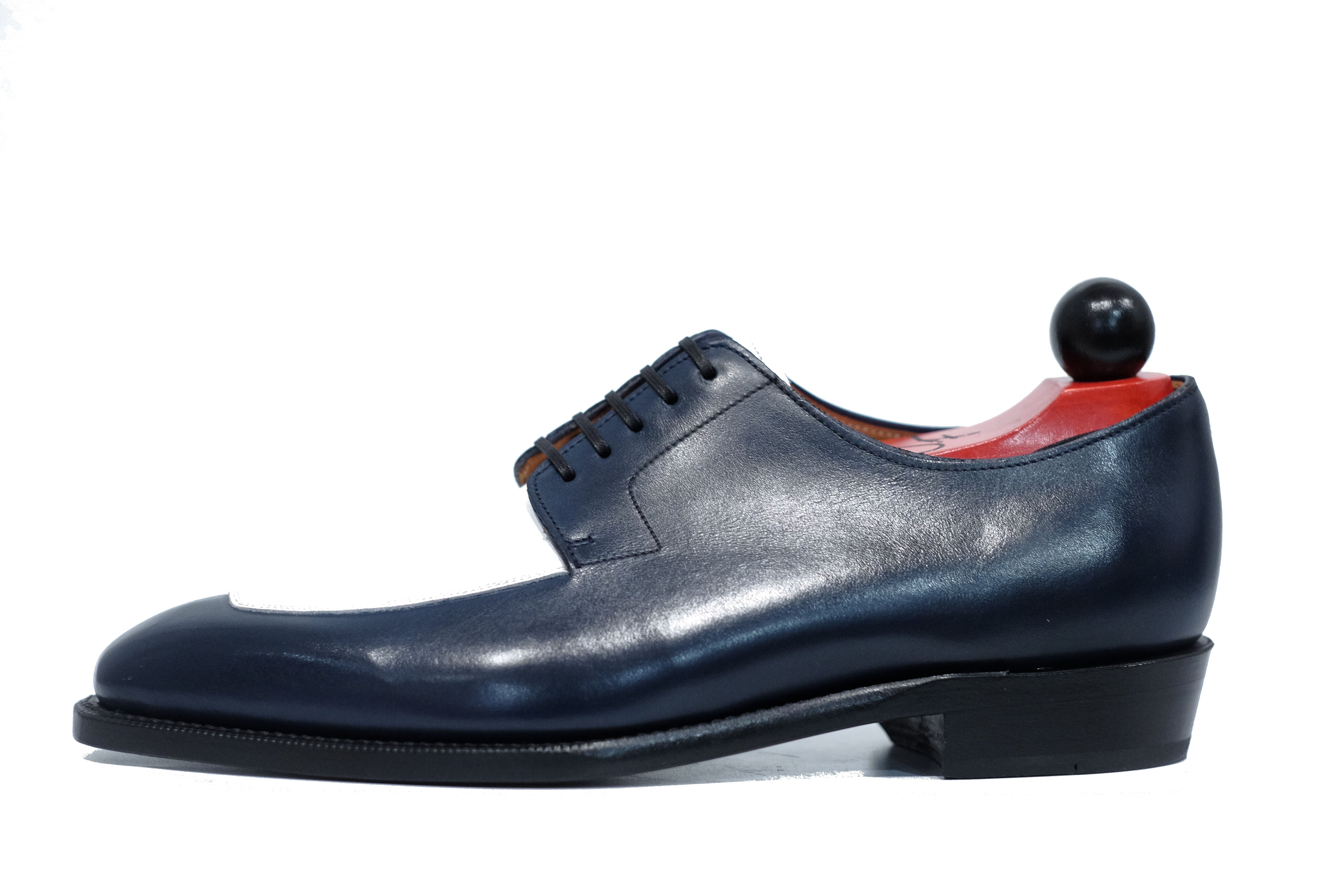 Belltown MTO - Midnight Calf / White Calf-Made To Order Derbies Derby-J.FitzPatrick Footwear