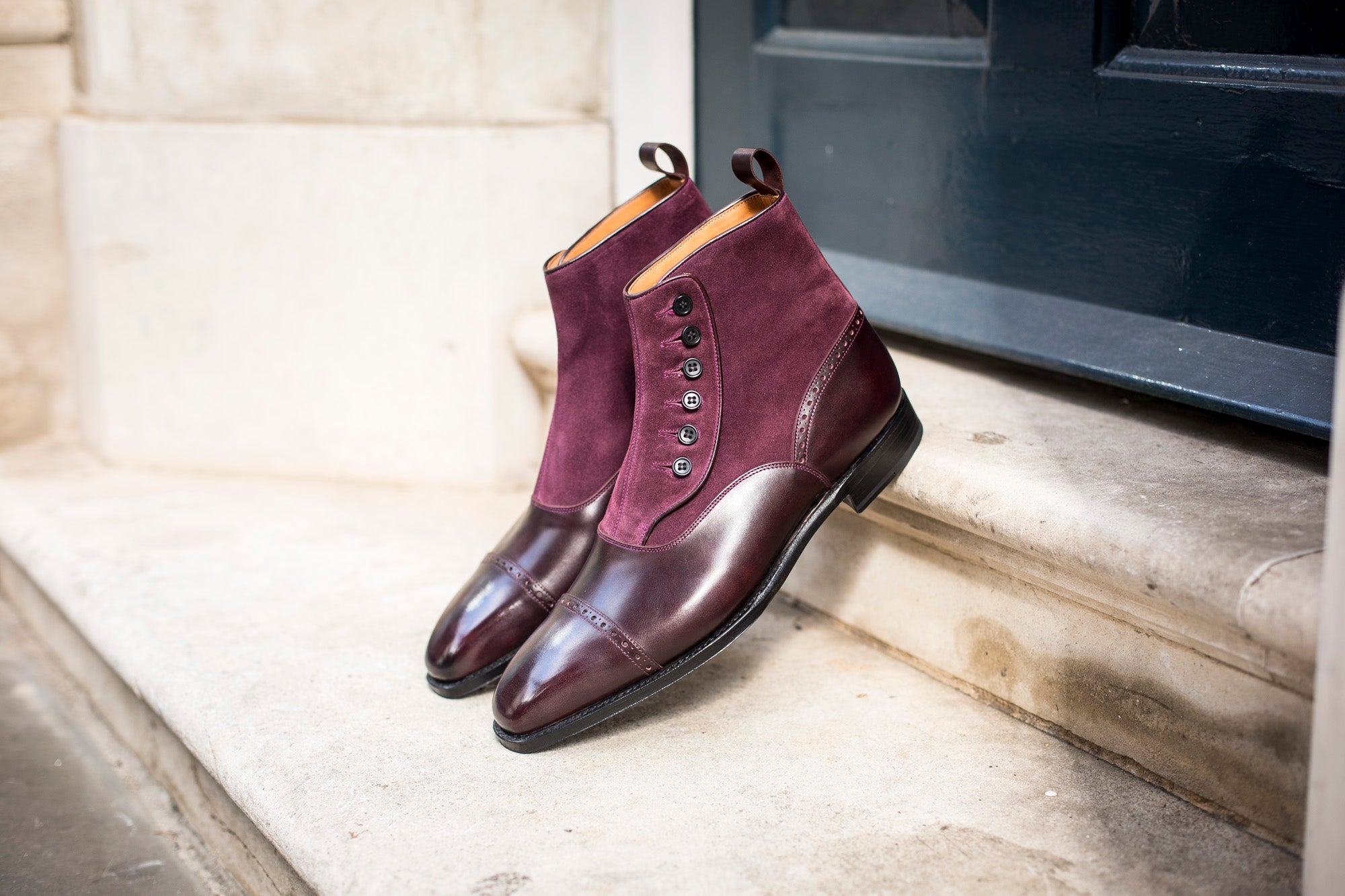 Blue Ridge - MTO - Plum Museum Calf / Regal Purple Suede - MGF Last - Single Leather Sole-Made To Order-J.FitzPatrick Footwear