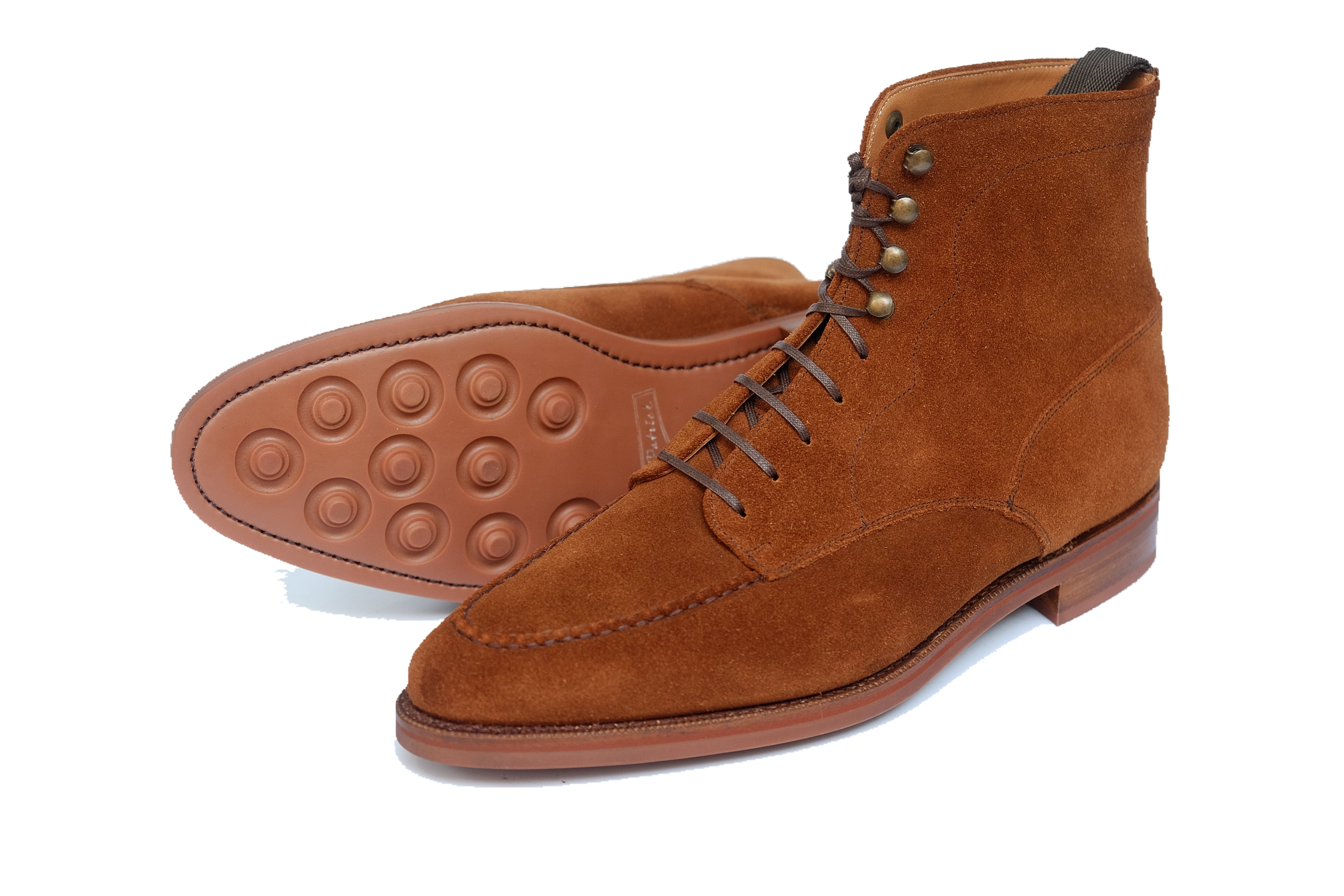 Bremerton - MTO - Snuff Suede - TMG Last - Single Brick Country Rubber Sole-Made To Order Lace Laceup Boots-J.FitzPatrick Footwear