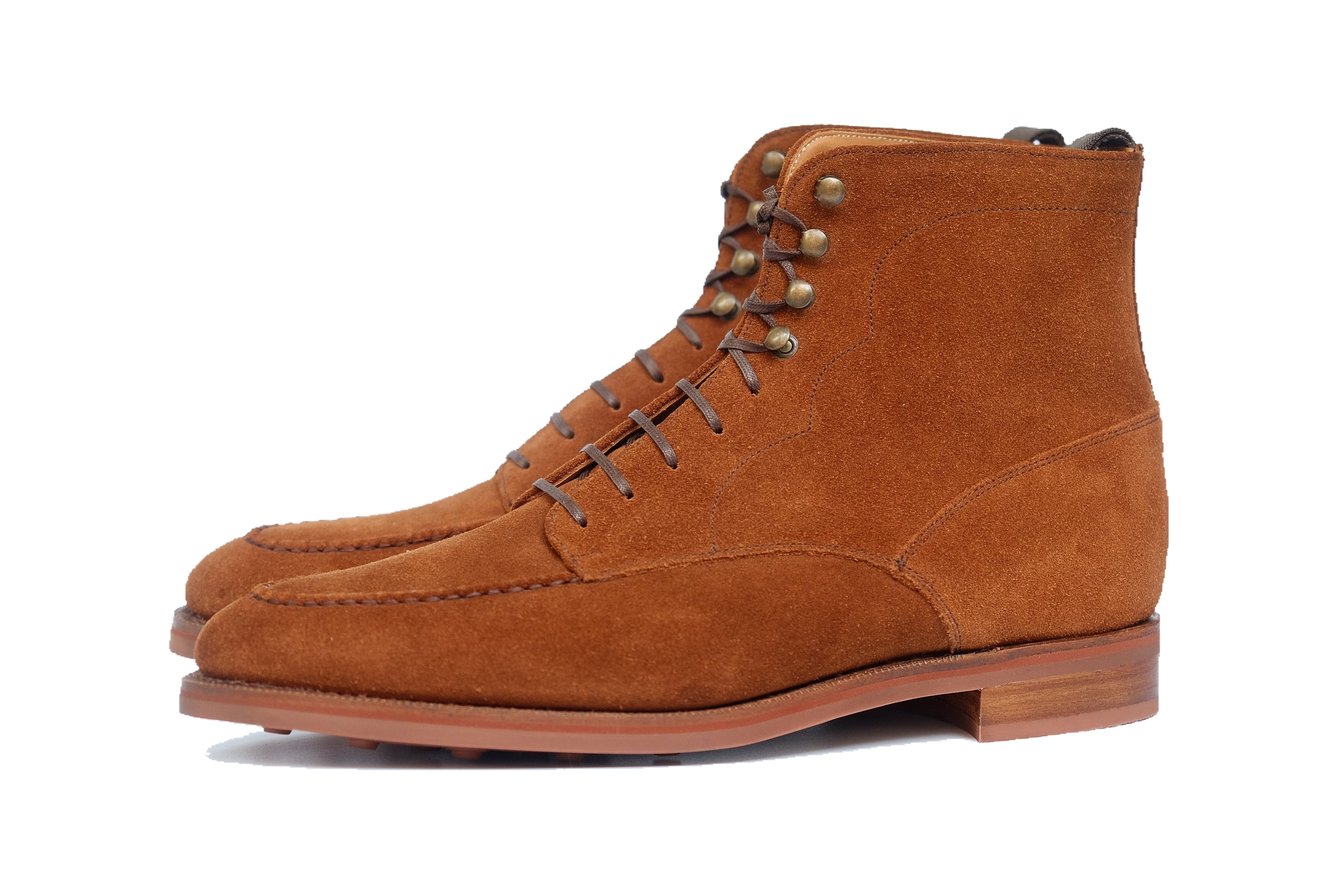 Bremerton - MTO - Snuff Suede - TMG Last - Single Brick Country Rubber Sole-Made To Order Lace Laceup Boots-J.FitzPatrick Footwear