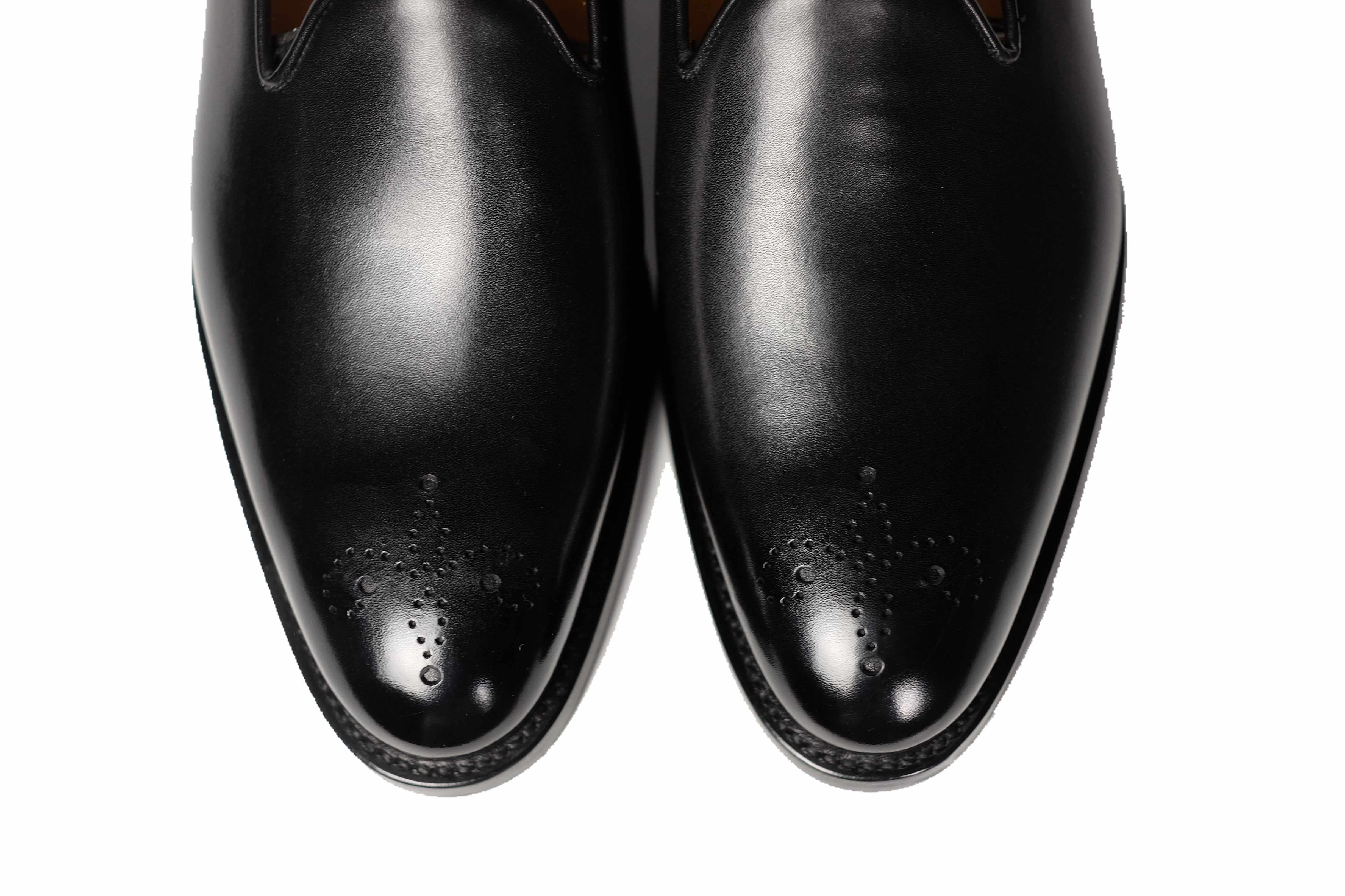 Chelan - Black Calf-Slipper Loafers-J.FitzPatrick Footwear