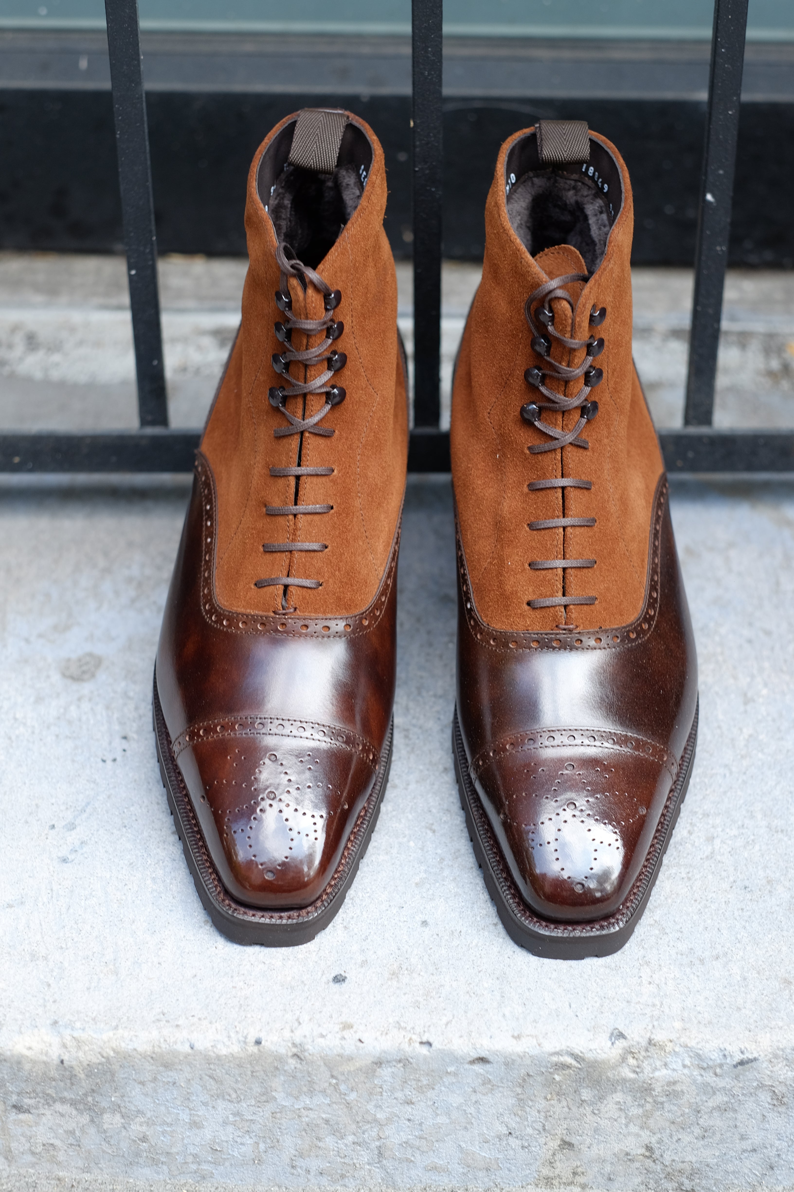 David - MTO - Dark Brown Museum Calf / Snuff Suede - MGF Last - Commando Sole-Made To Order Boot Lace Laceup Oxford Balmoral-J.FitzPatrick Footwear