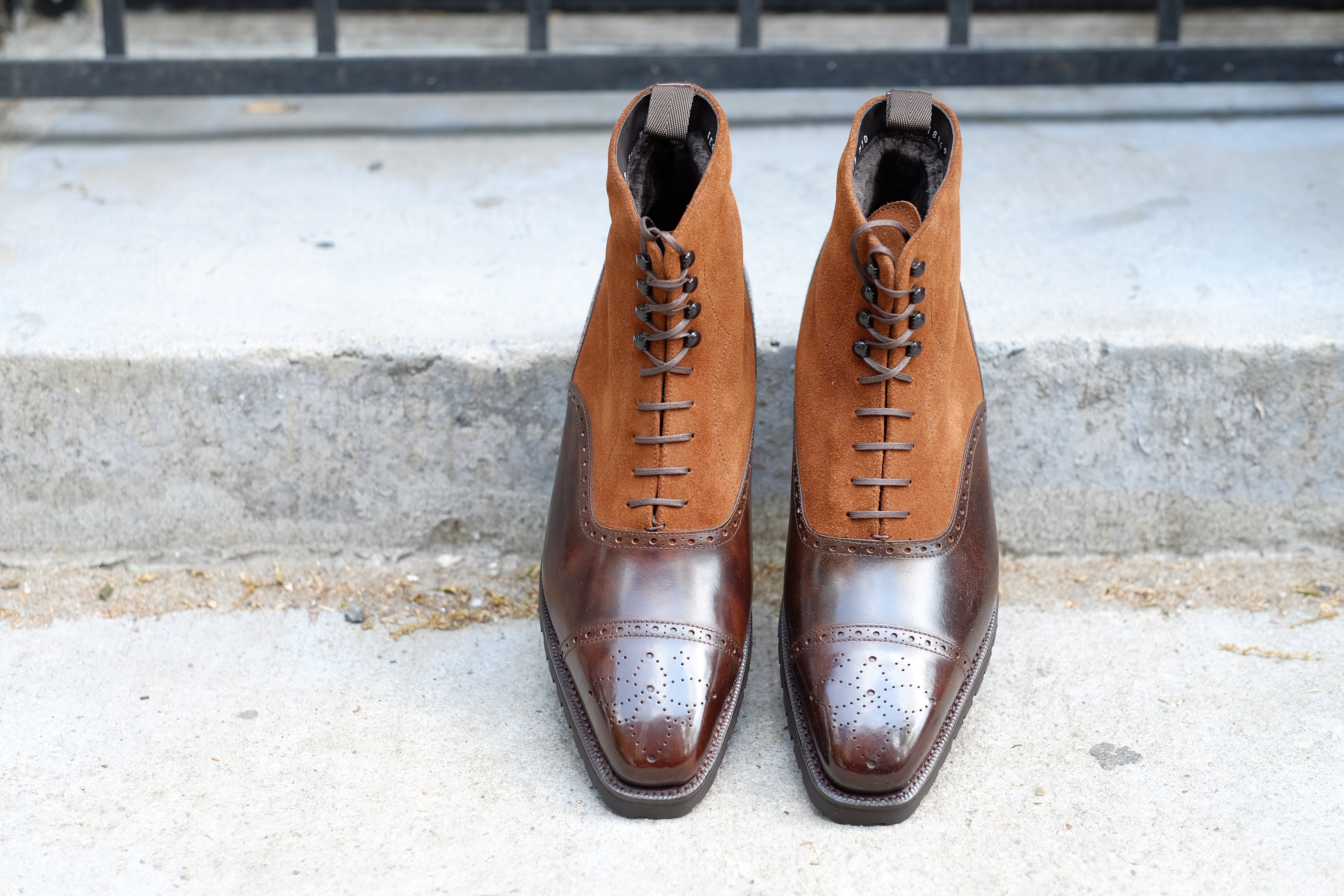 David - MTO - Dark Brown Museum Calf / Snuff Suede - MGF Last - Commando Sole-Made To Order Boot Lace Laceup Oxford Balmoral-J.FitzPatrick Footwear