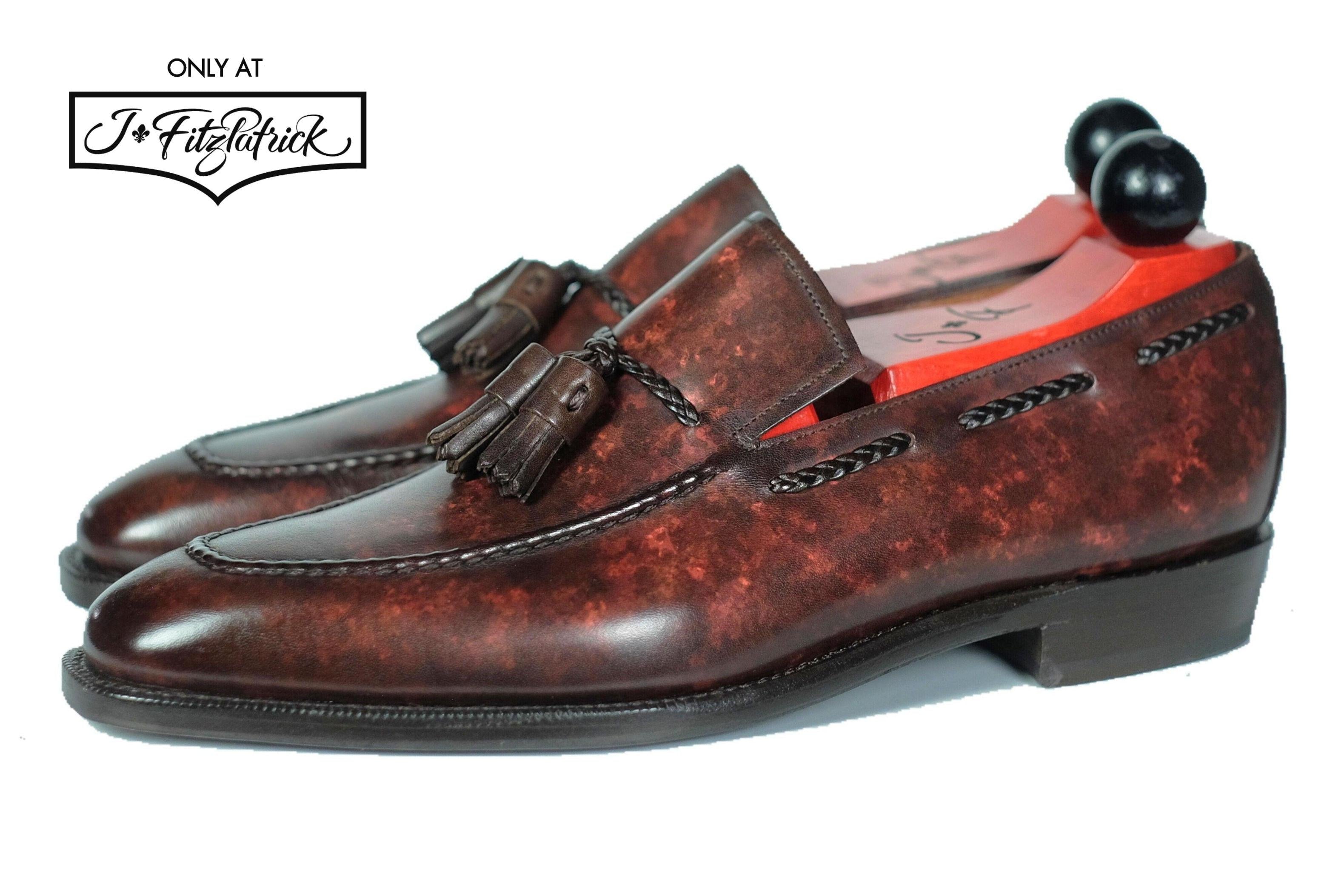 Eskapa - Walnut Marble Patina-Tassel Loafers-J.FitzPatrick Footwear