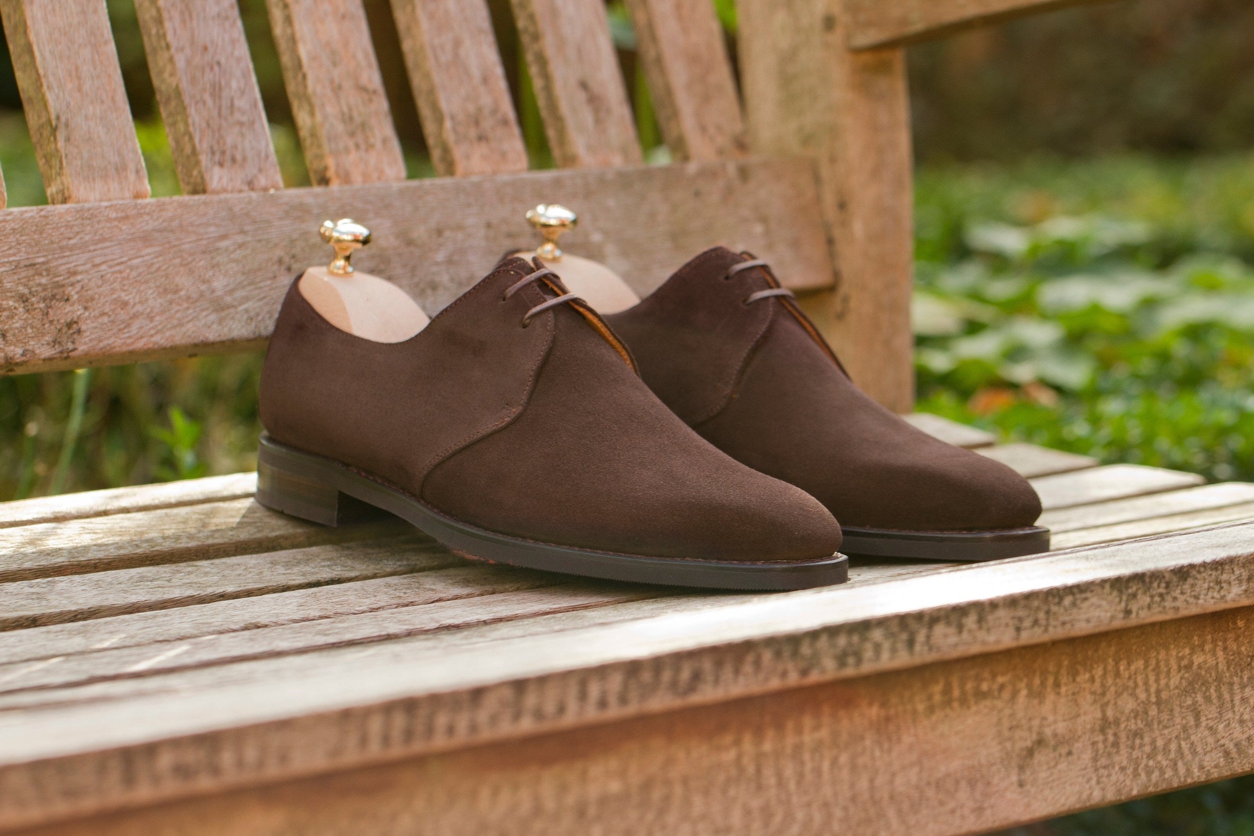 Fremont - MTO - Bitter Chocolate Suede-Made To Order Derbies Derby Two Eyelet-J.FitzPatrick Footwear