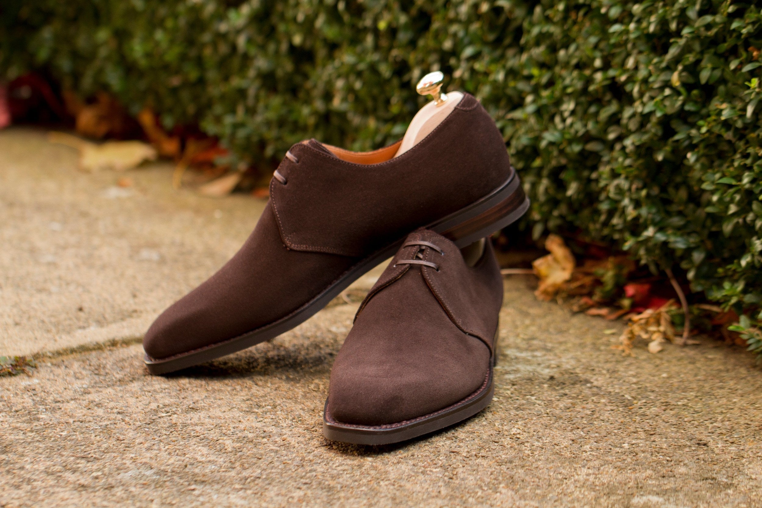 Fremont - MTO - Bitter Chocolate Suede-Made To Order Derbies Derby Two Eyelet-J.FitzPatrick Footwear