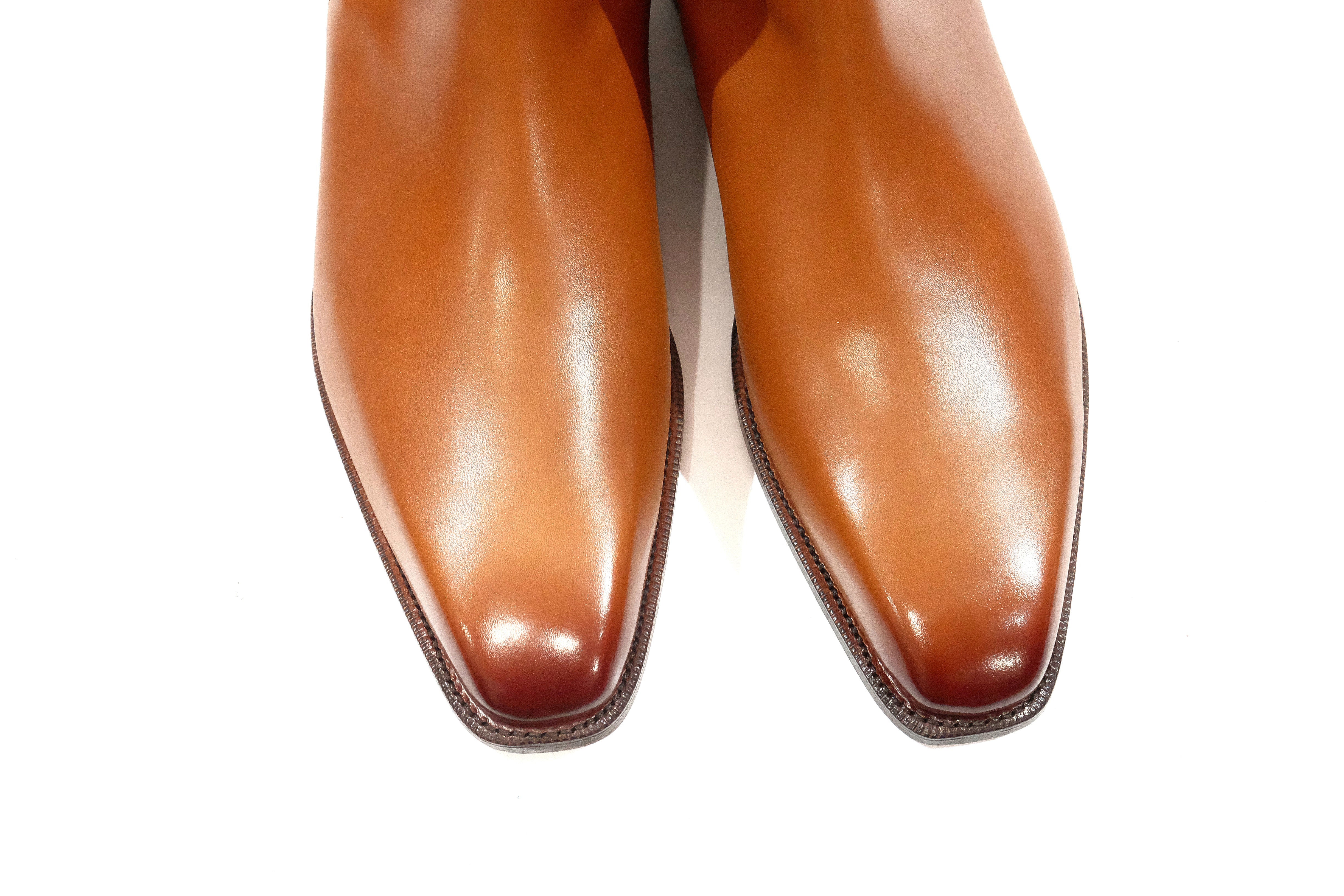 Genesee - MTO - Burnished Tan Calf - MGF Last - Single Leather Sole-Made To Order Jodhpur Boots-J.FitzPatrick Footwear
